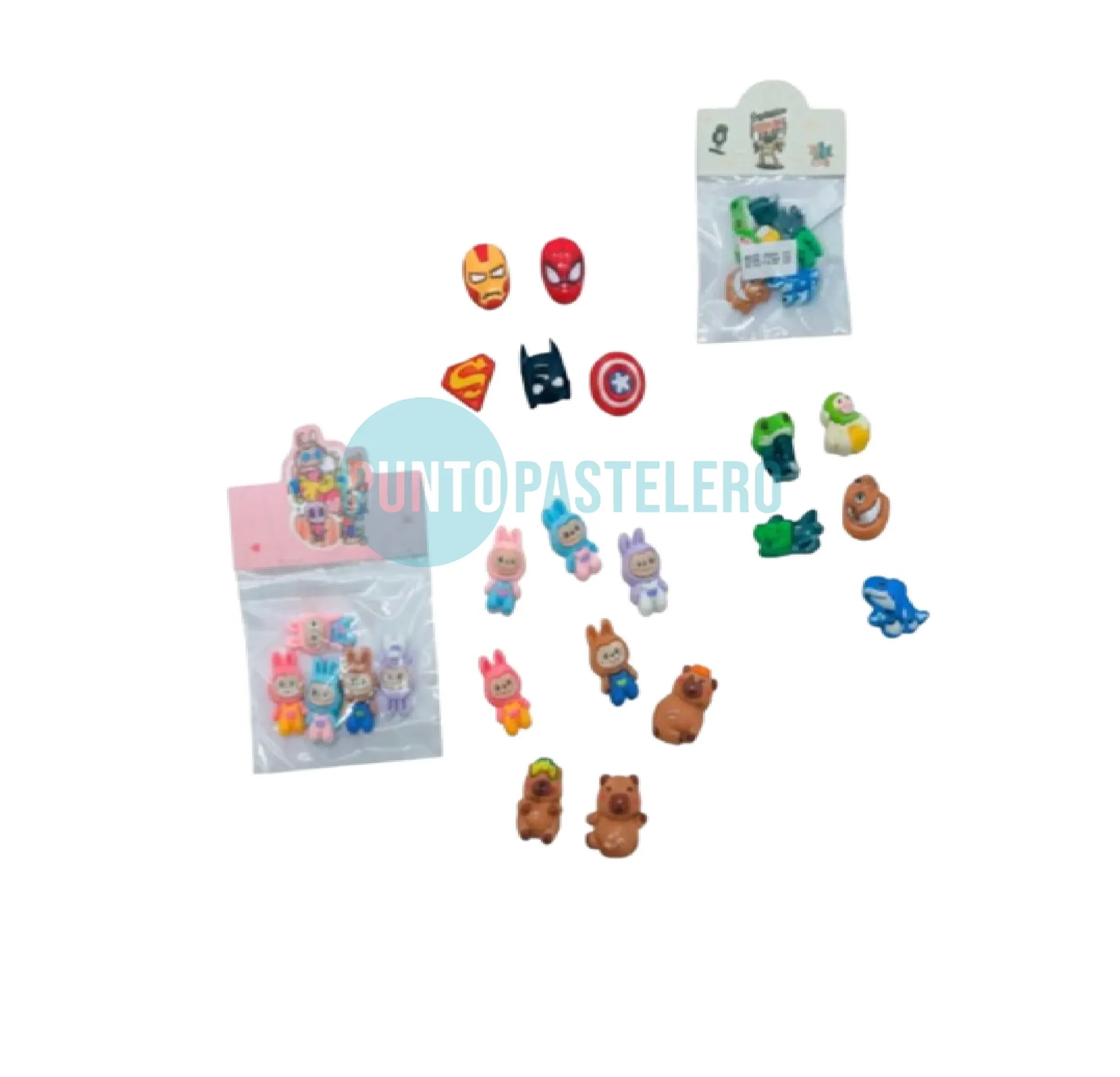 APLIQUE 3D ADHESIVO (5 U.) (PERSONAJES SURTIDOS)