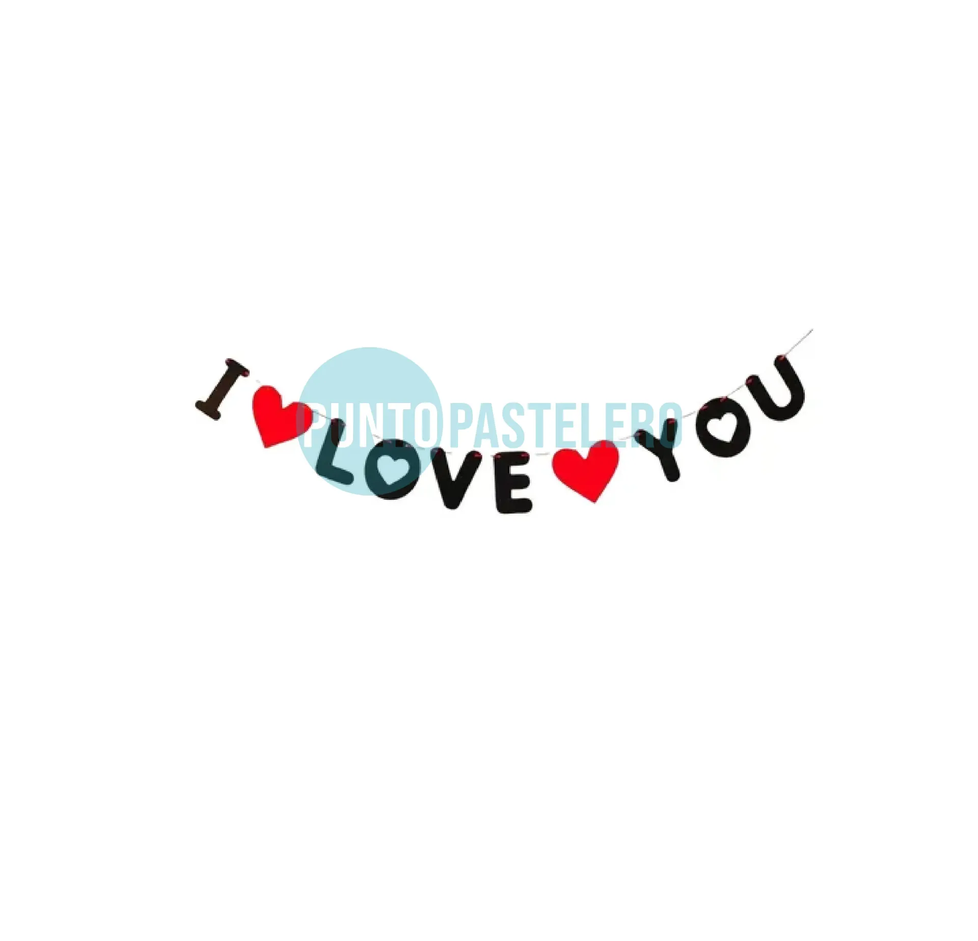 BANDERIN GUIRNALDA I LOVE YOU