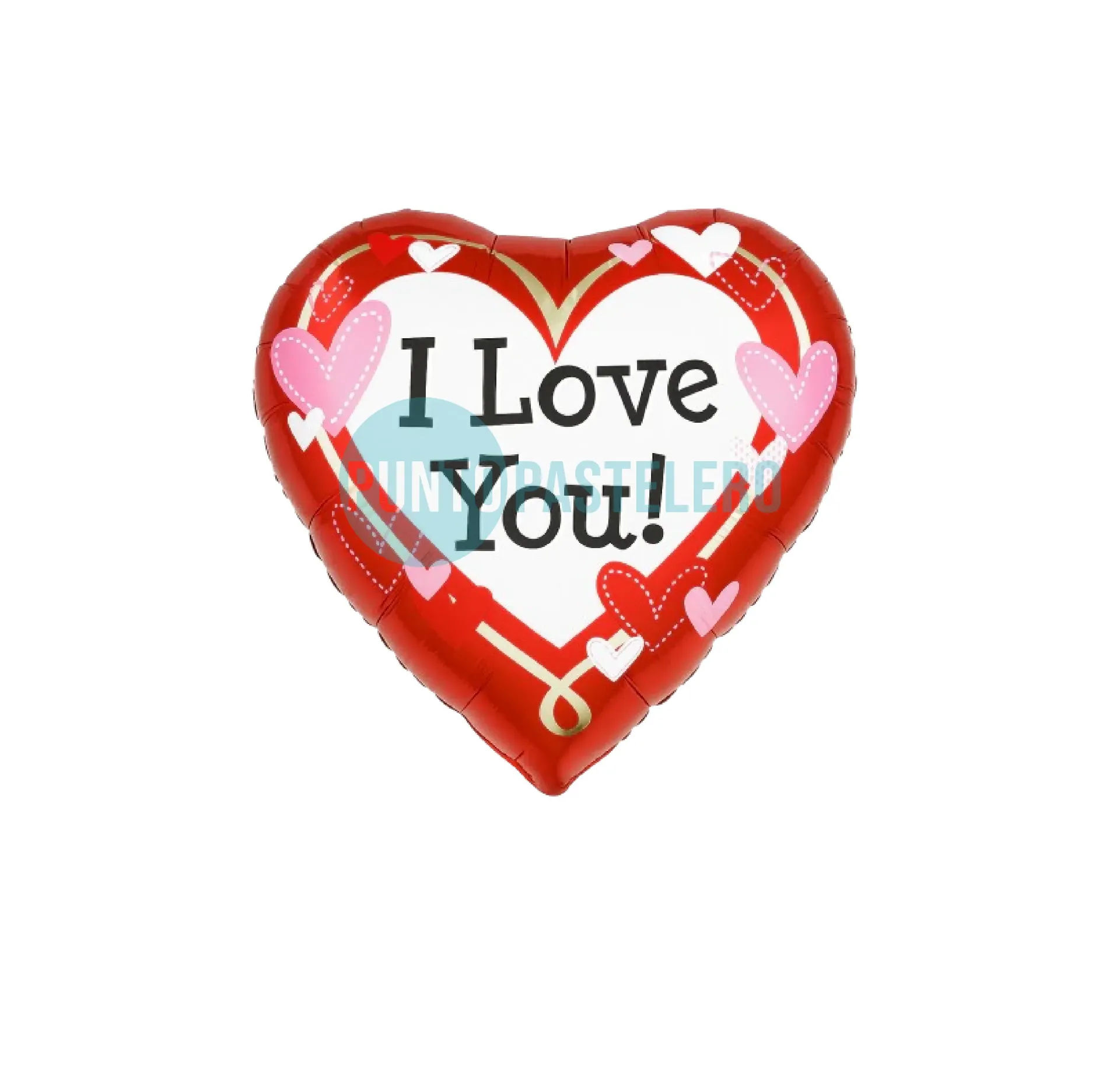 GLOBO CORAZON METALIZADO I LOVE YOU (45 CM) [CAJA 5]