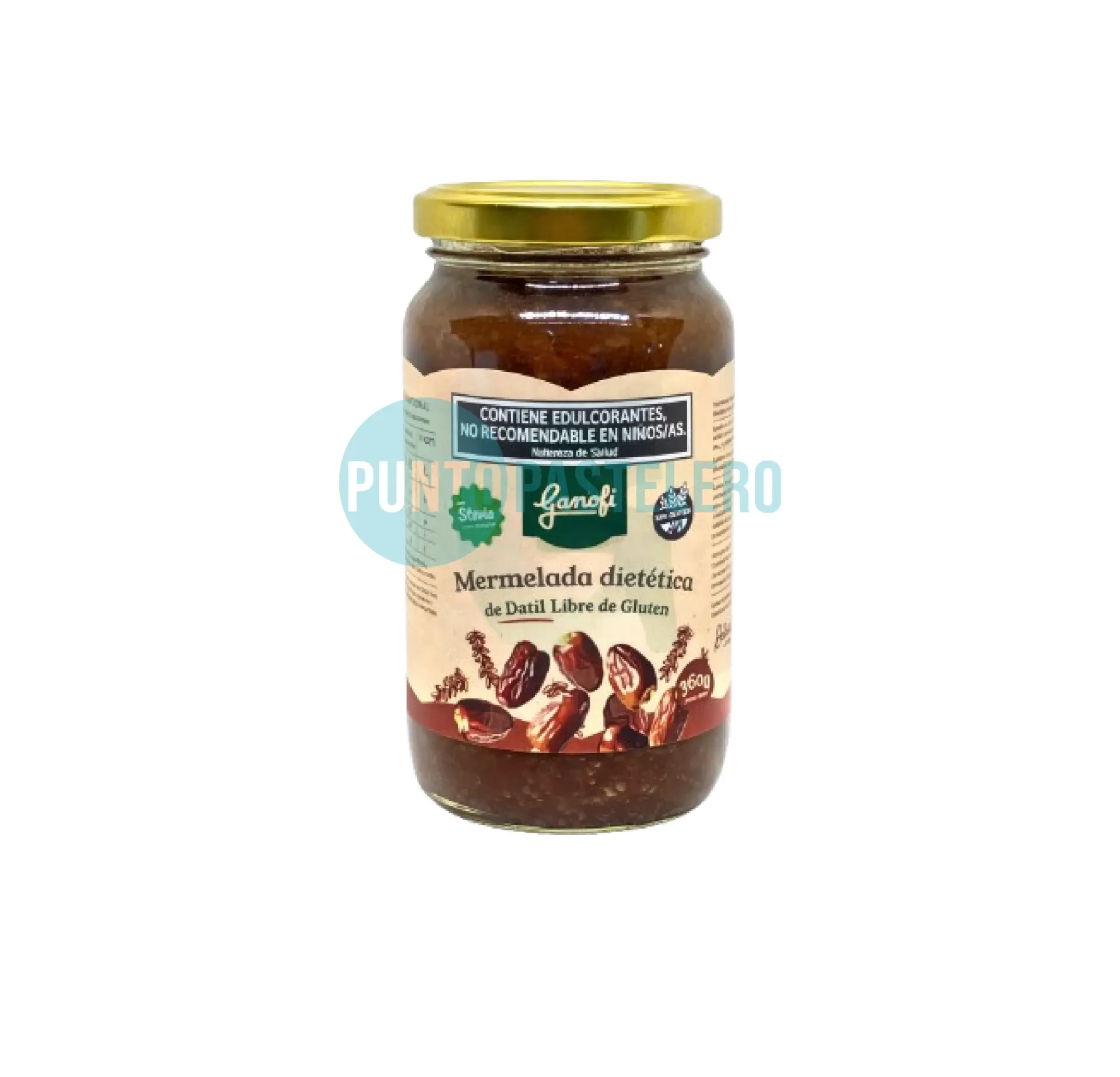 MERMELADA GANOFI DE DATILES CON STEVIA (X 360 GR.) (SIN TACC) (SIN AZUCAR)