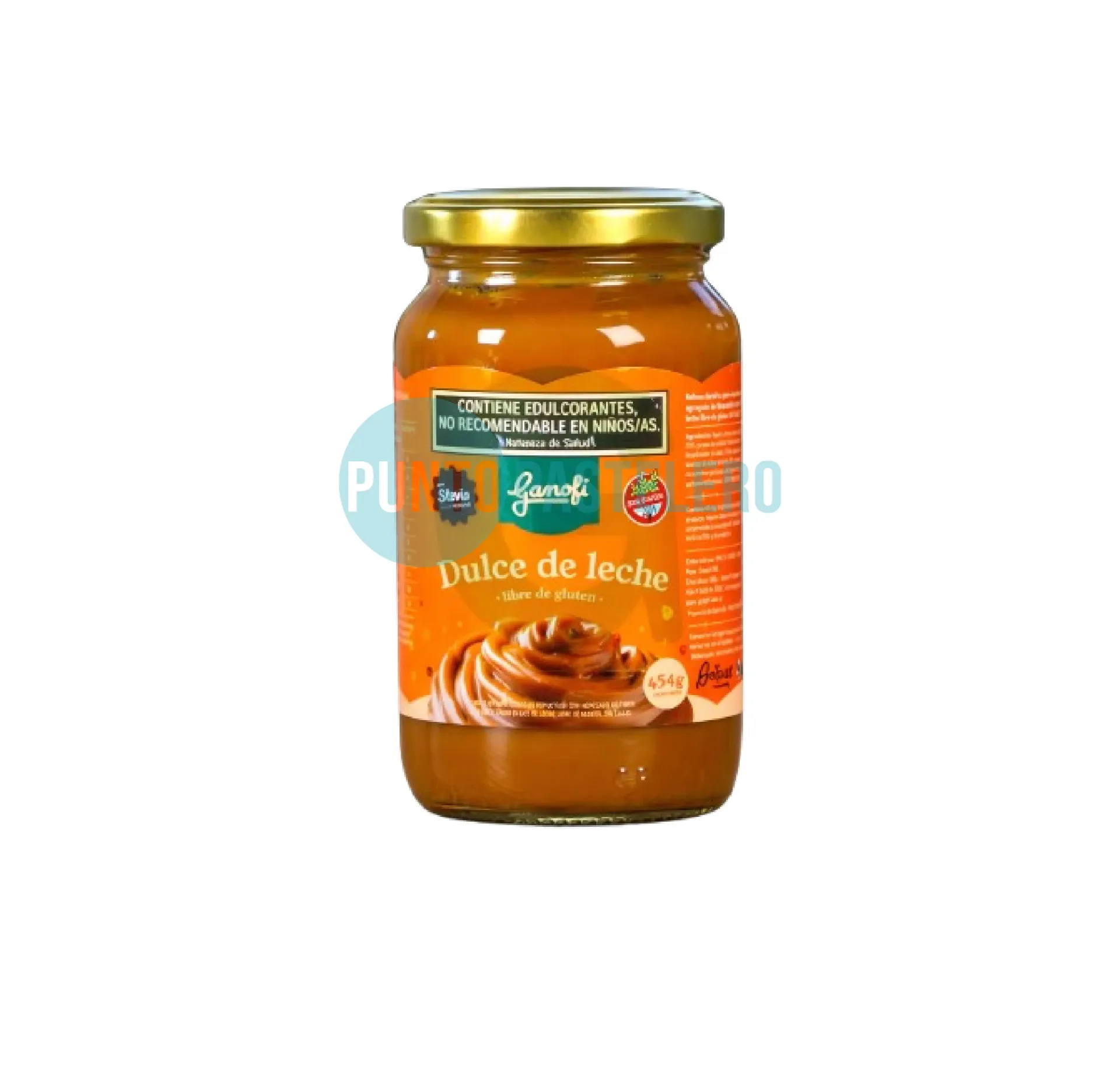 DULCE DE LECHE CON STEVIA GANOFI (X 454 GR.) (SIN TACC) (SIN AZUCAR)