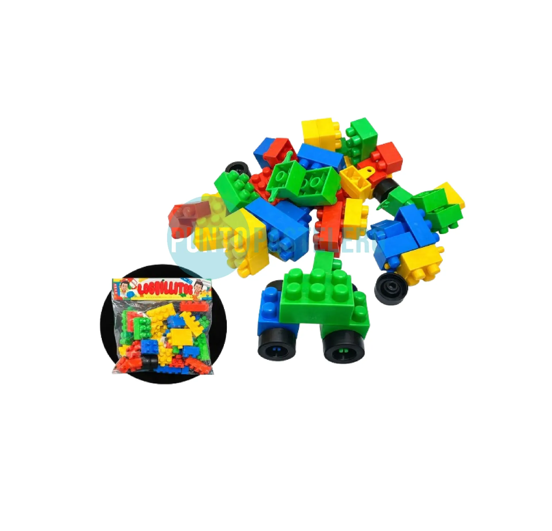 BLOQUES LADRILLITOS ENCASTRABLES INFANTILES (X 50 U.)