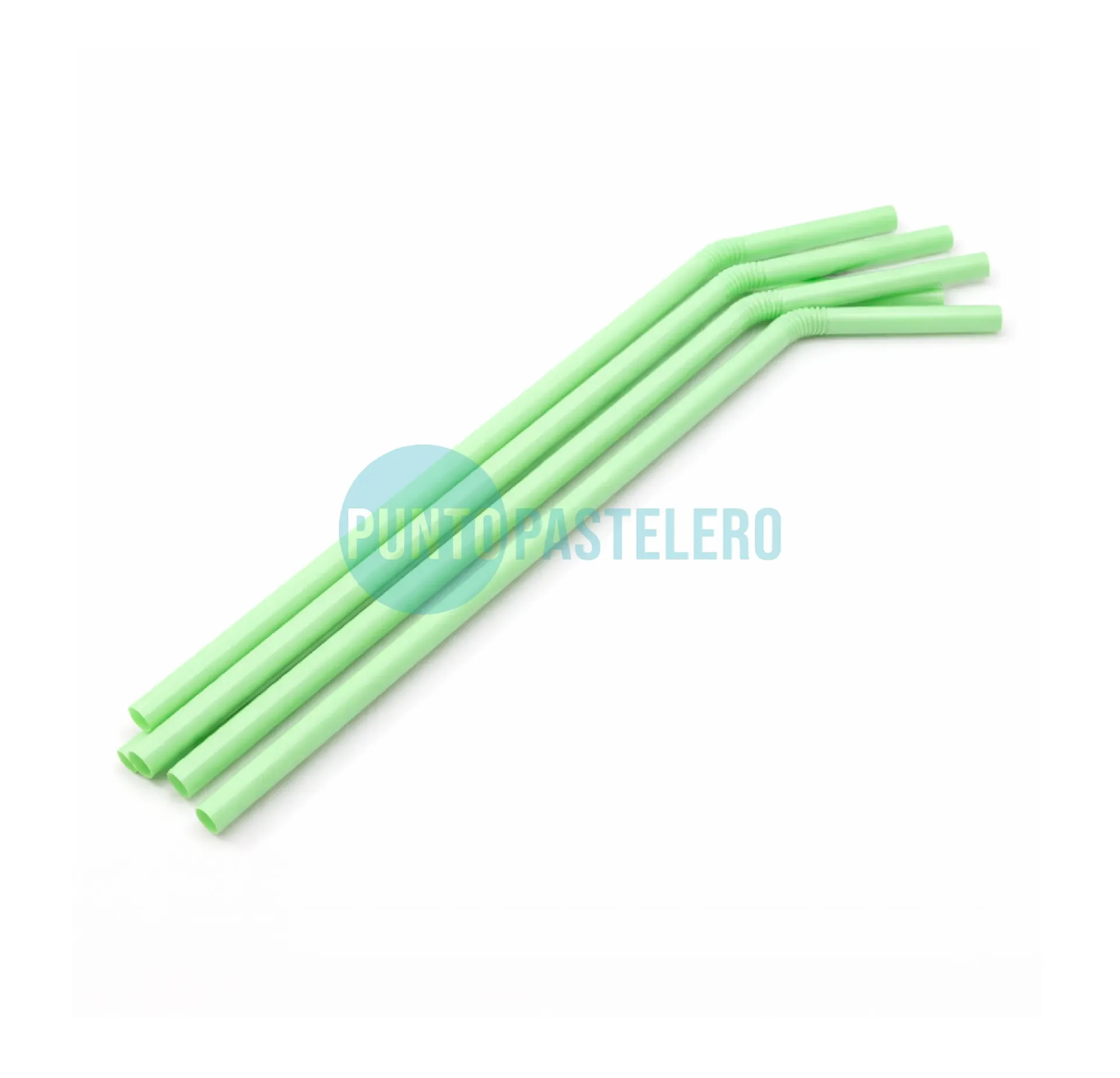 SORBETE FLEXIBLE BIODEGRADABLE VERDE AQUA PASTEL (X 80 U.)