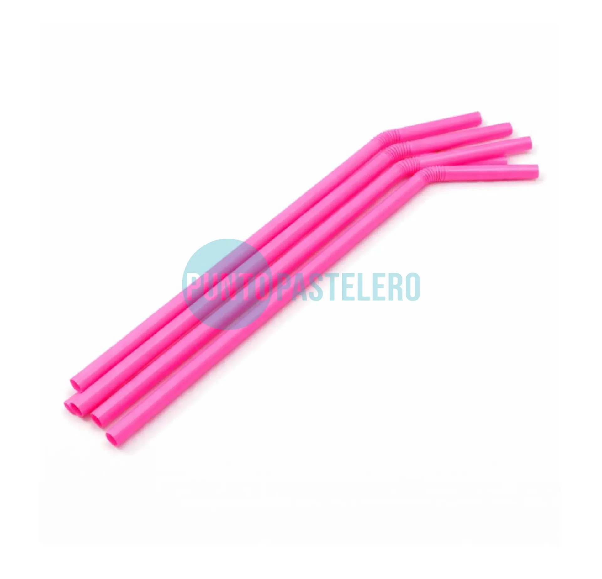 SORBETE FLEXIBLE BIODEGRADABLE ROSA FLUO (X 80 U.)