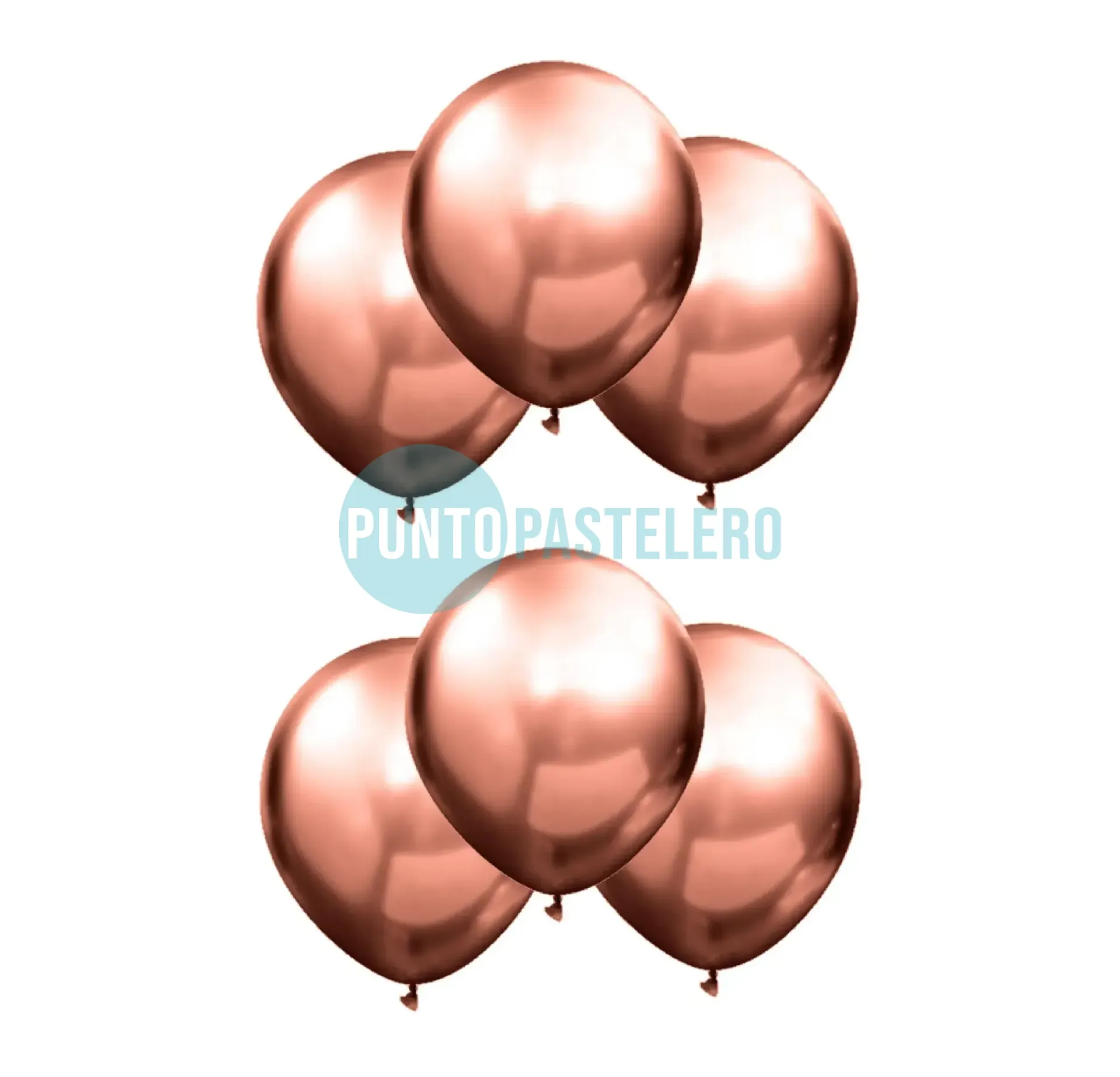 GLOBO GLOBOX CROMO 5" ROSA GOLD (X 25 U.)