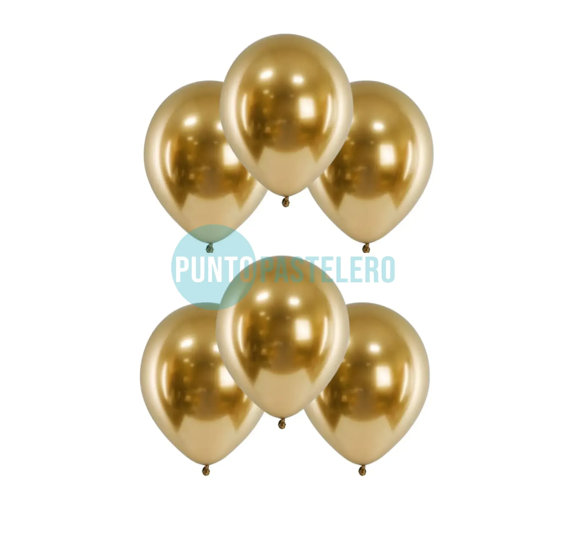 GLOBO GLOBOX CROMO 5" DORADO (X 25 U.)