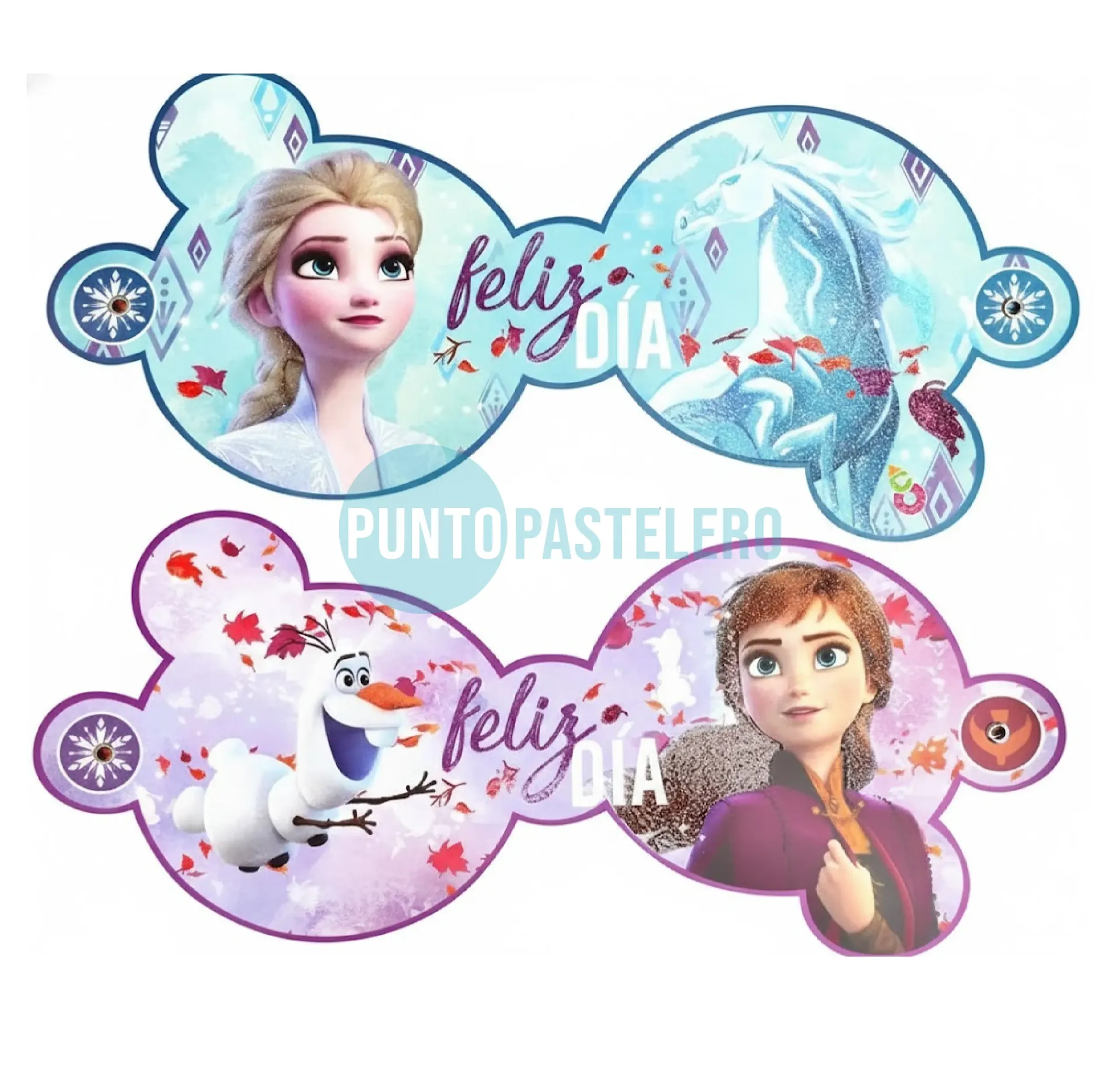 BANDERIN ARTICULADO FELIZ CUMPLEAÑOS FROZEN