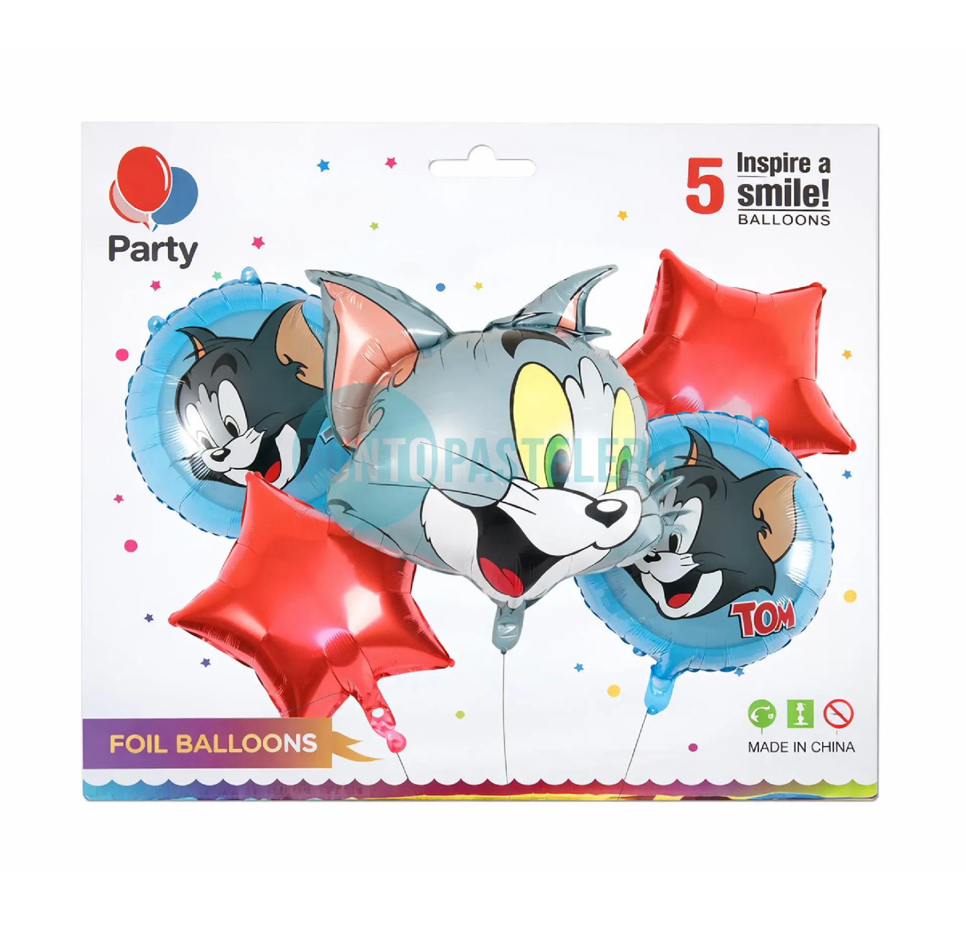 SET DE GLOBOS TOM (TOM Y JERRY) (5 PIEZAS)