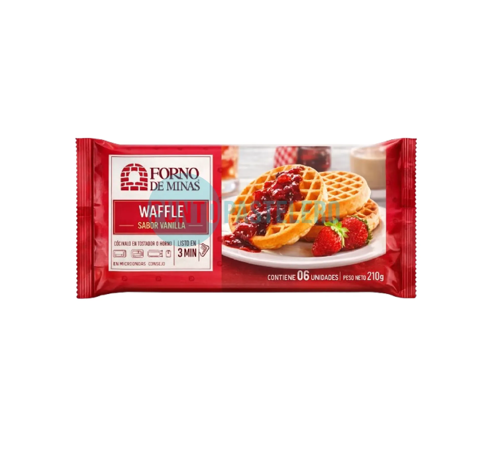 WAFFLES FORNO DE MINAS VAINILLA (X 6 U.)