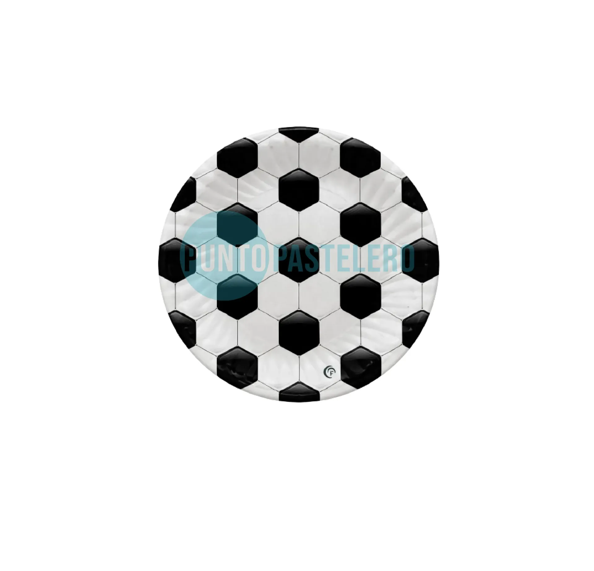PLATO POLIPAPEL PELOTA DE FUTBOL FESTCOPACK (8 U.)