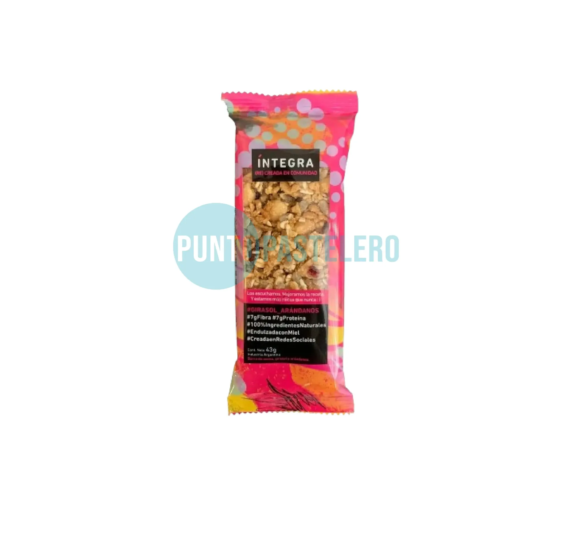 [7798343751033] BARRA DE CEREAL INTEGRA GIRASOL Y ARANDANOS (X 43 GR.)