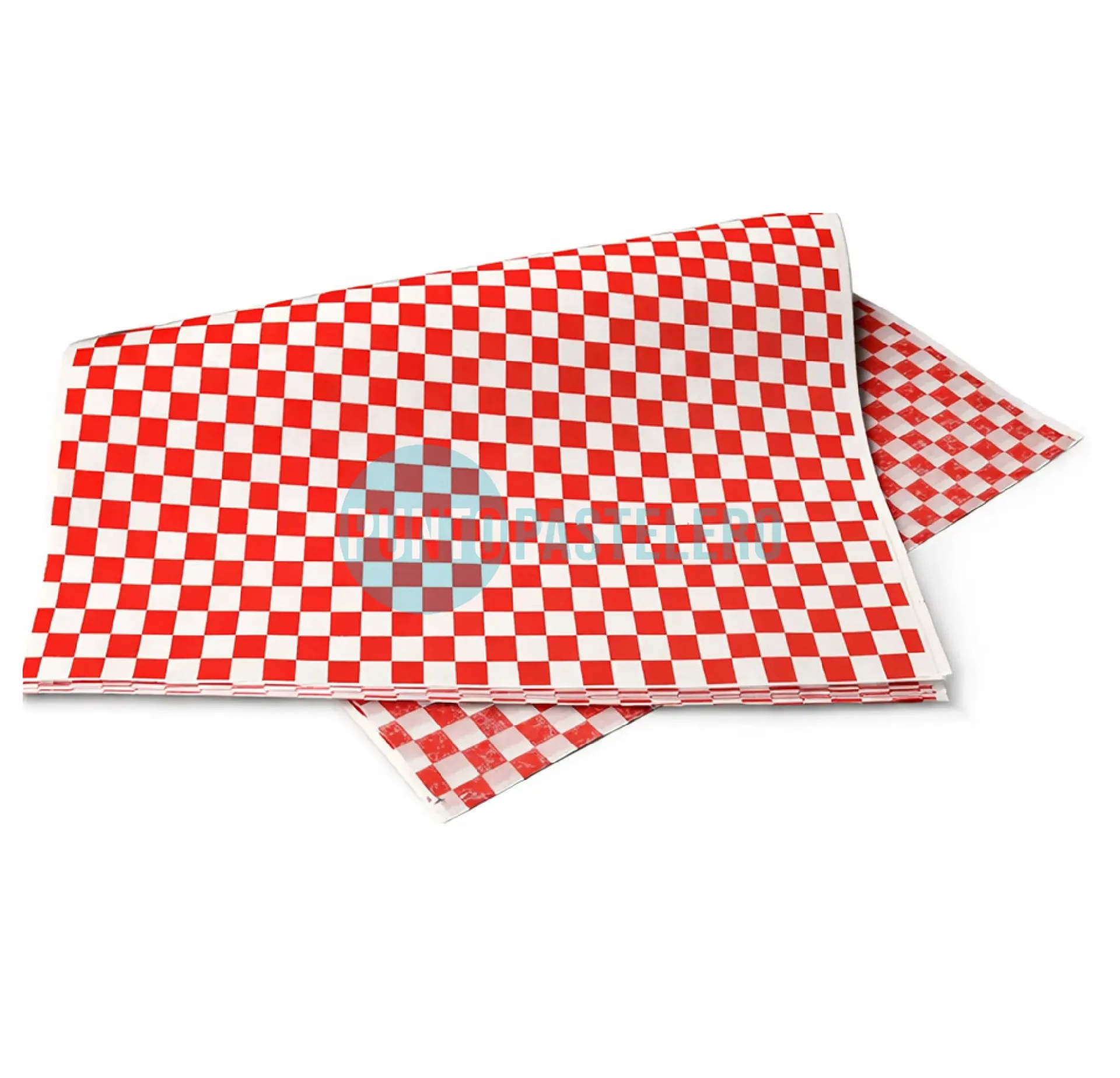 [CURB] PAPEL PARAFINADO CUADRILLE (ROJO - BLANCO) (25X40 CM) (X KG.)