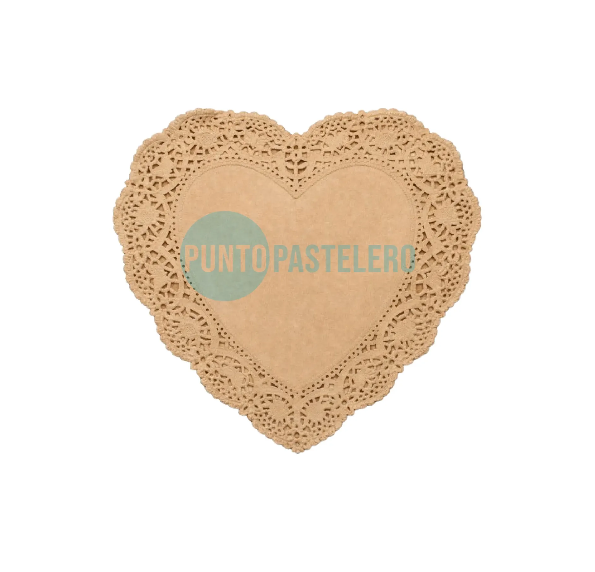 PACK BLONDA CORAZON KRAFT 10 CM (100 U.)