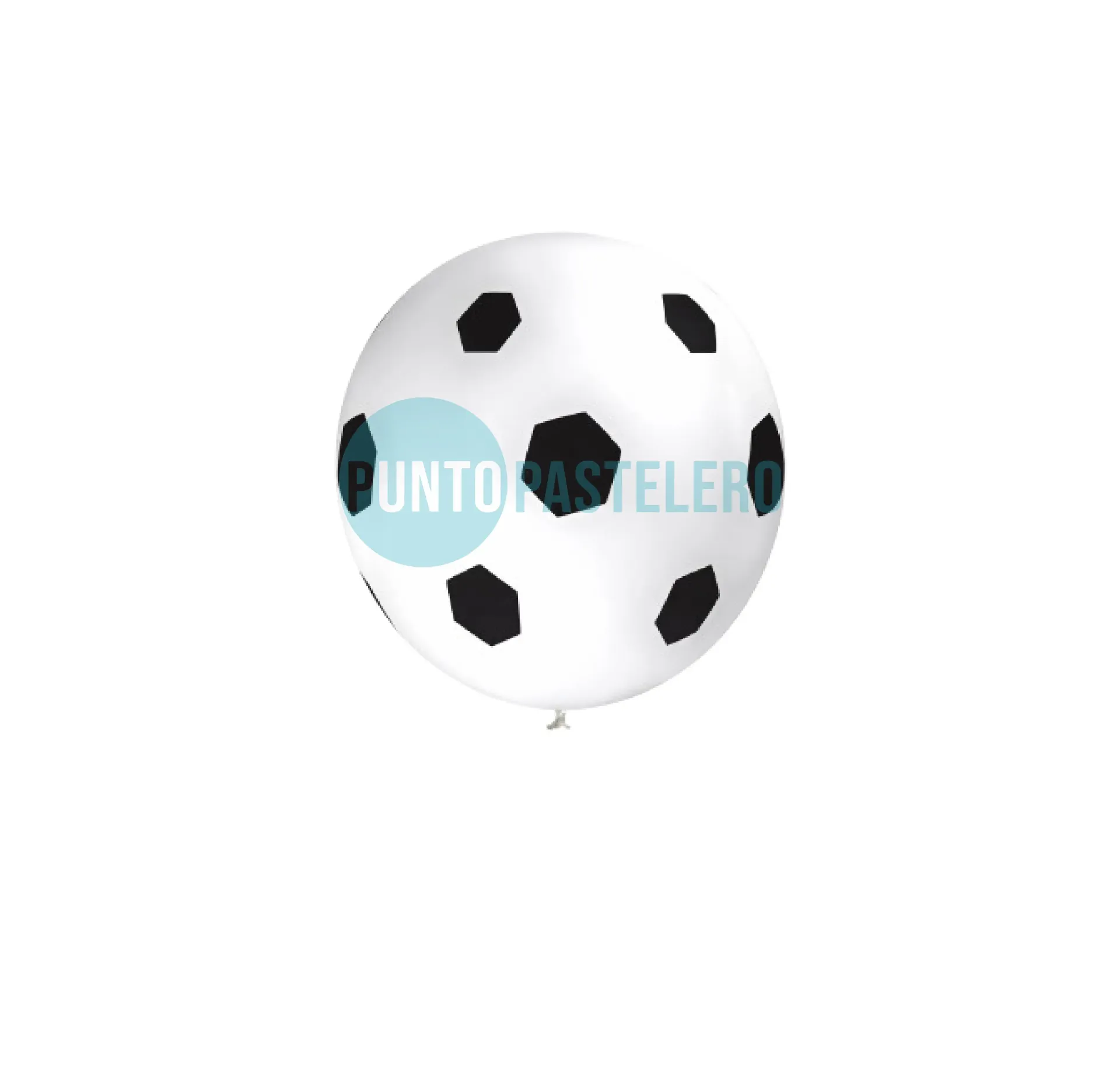 PIÑATA DE GLOBO 24" PELOTA BLANCA Y NEGRA