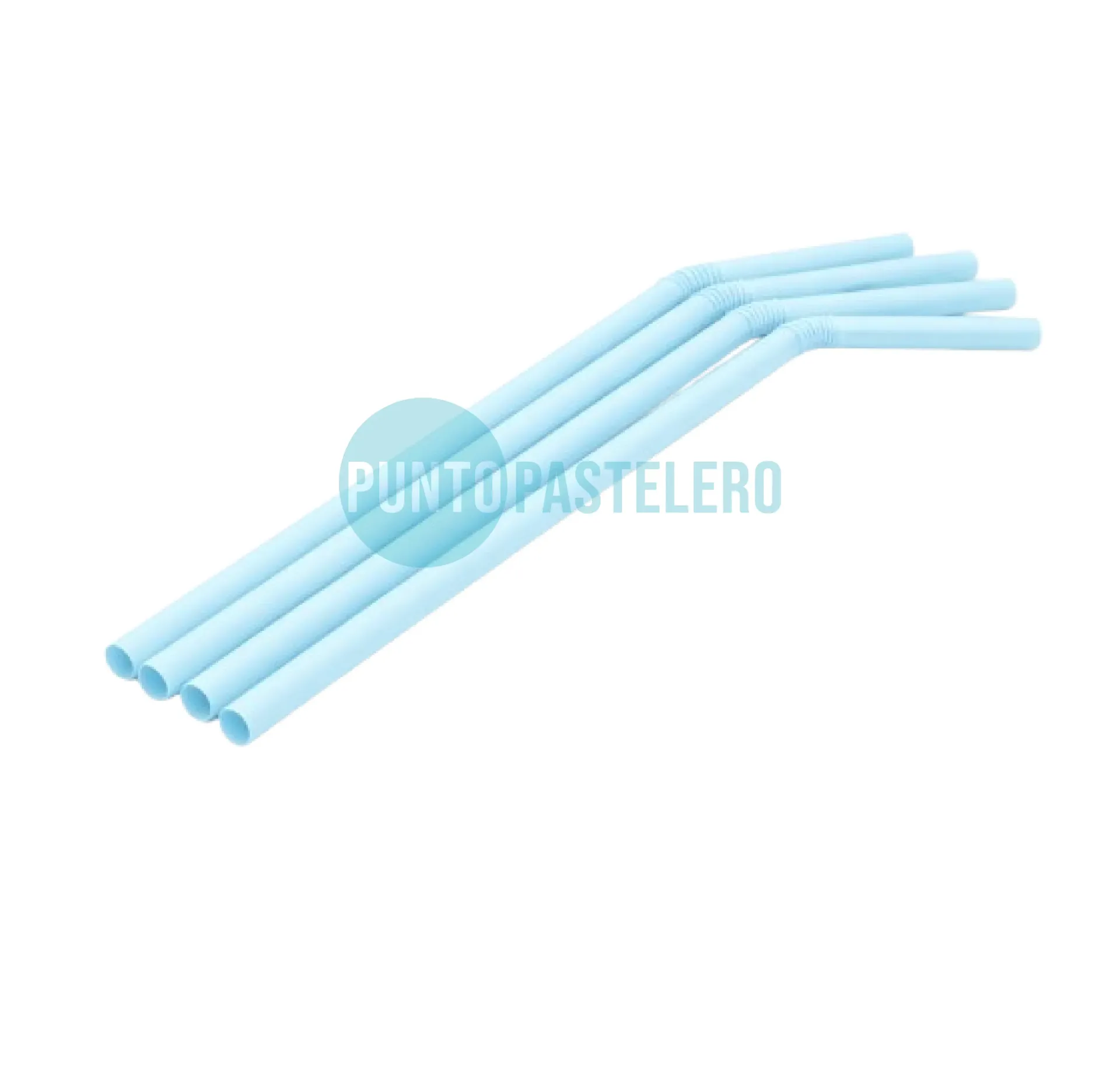 SORBETE FLEXIBLE BIODEGRADABLE CELESTE PASTEL (X 80 U.)