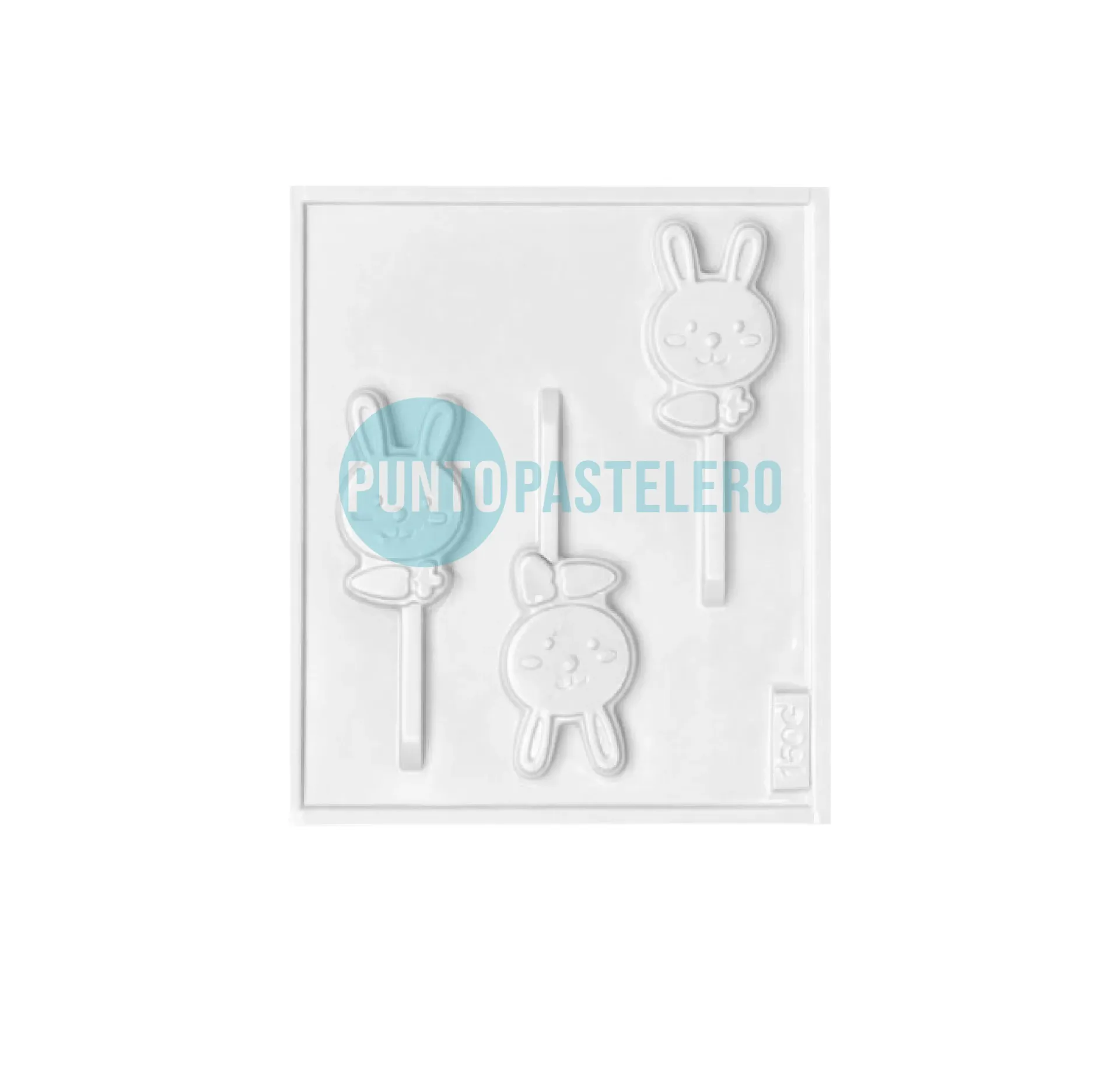 PLACA PARA CHUPETIN REDONDA CON CONEJITO N°1606A PLASTICHOK