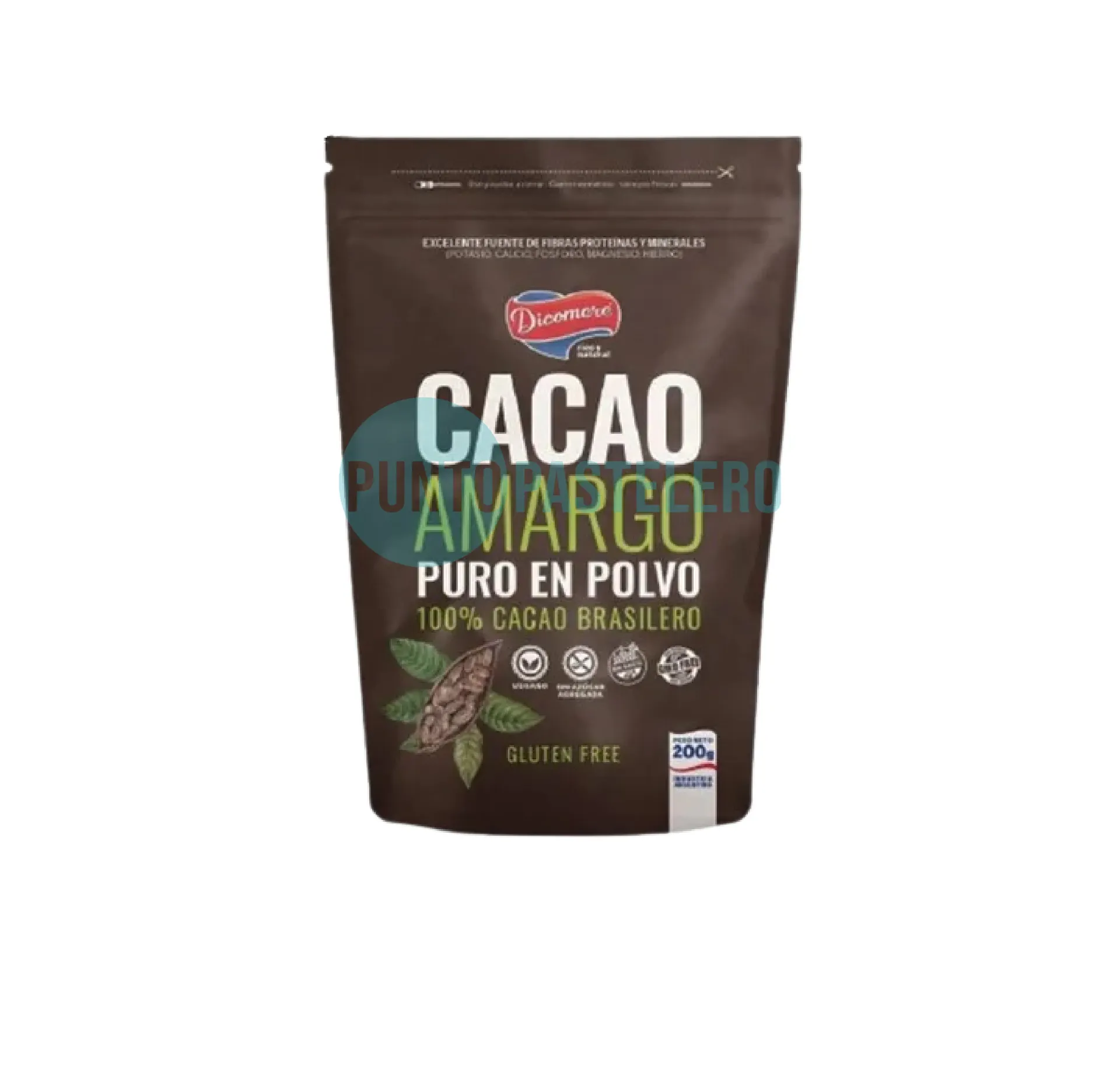 CACAO AMARGO DICOMERE (X 200 GR.) (SIN TACC)