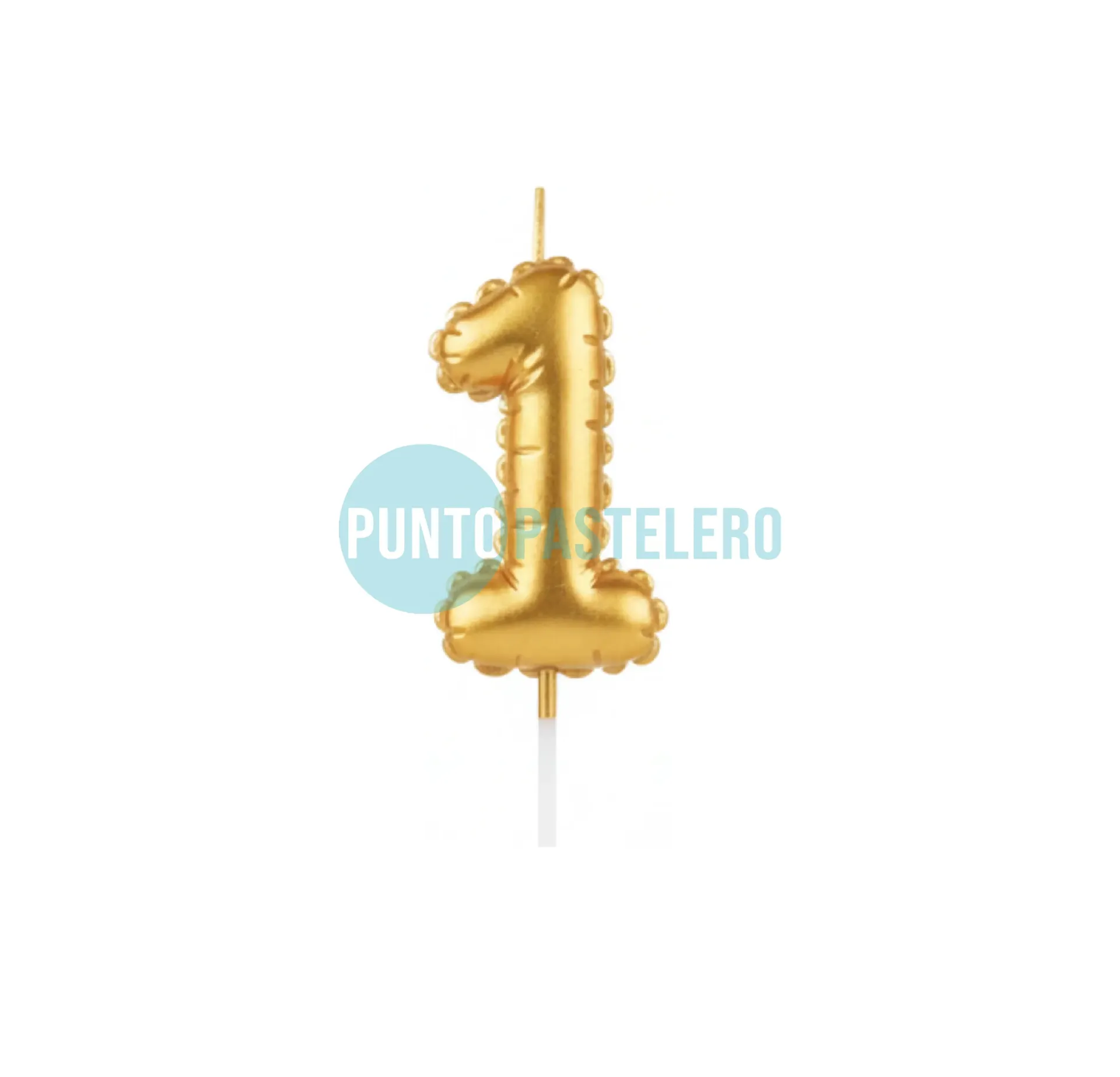 VELA GLOBITO METALIZADO DORADO N° 1