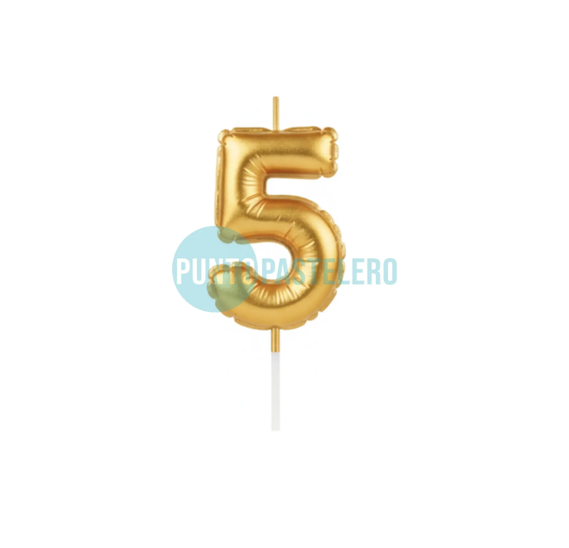 VELA GLOBITO METALIZADO DORADO N° 5