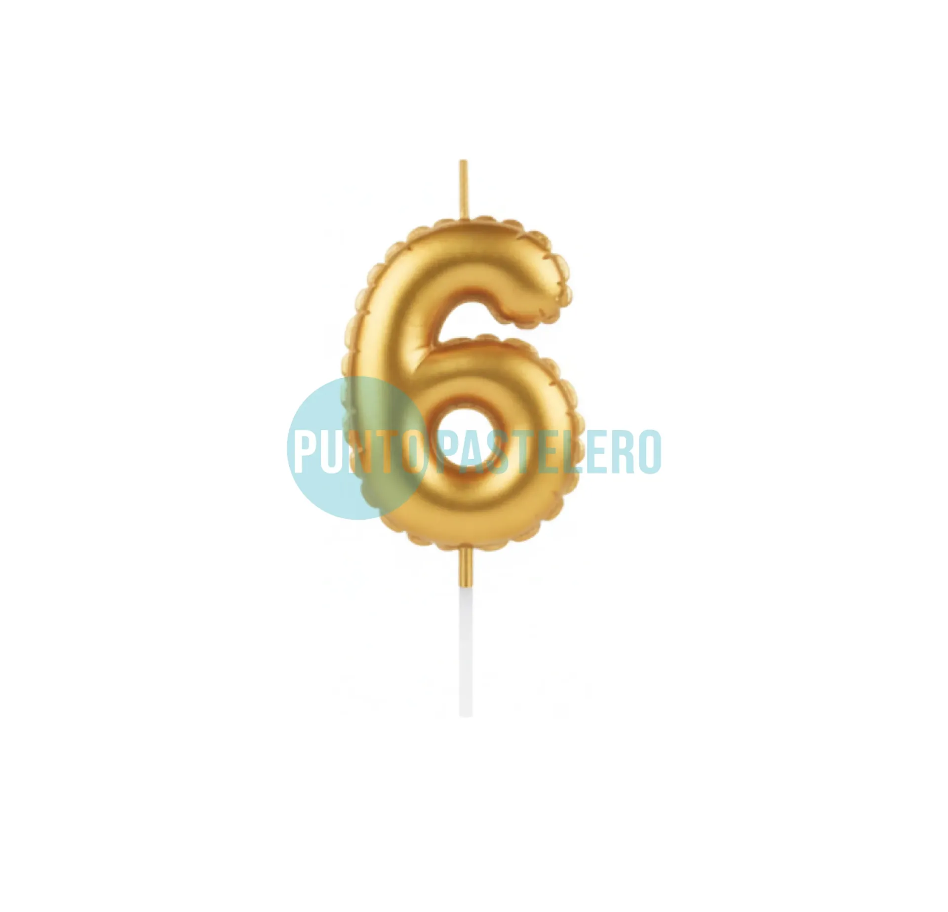 VELA GLOBITO METALIZADO DORADO N° 6