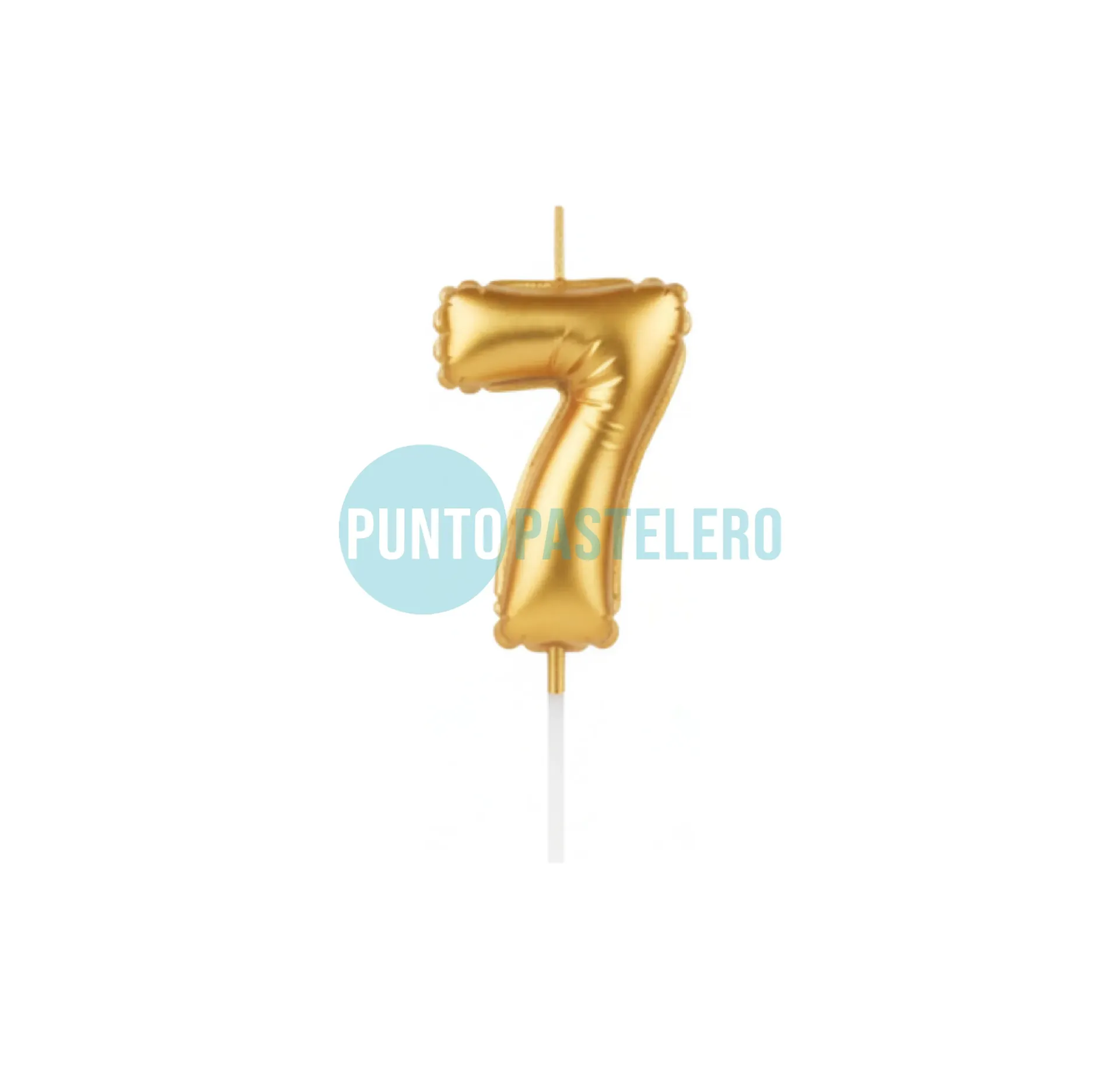 VELA GLOBITO METALIZADO DORADO N° 7