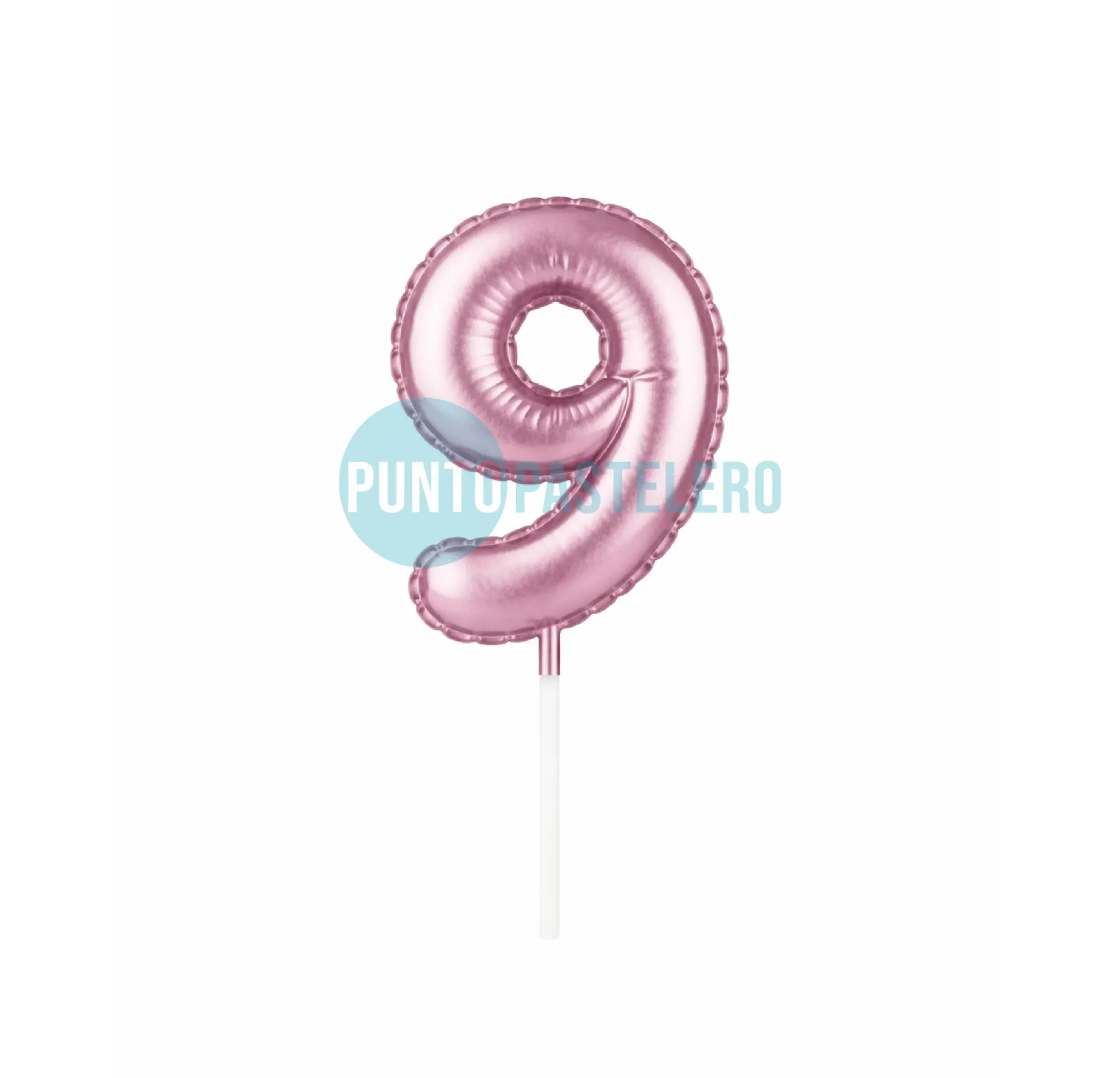 VELA GLOBITO METALIZADO ROSA N° 9