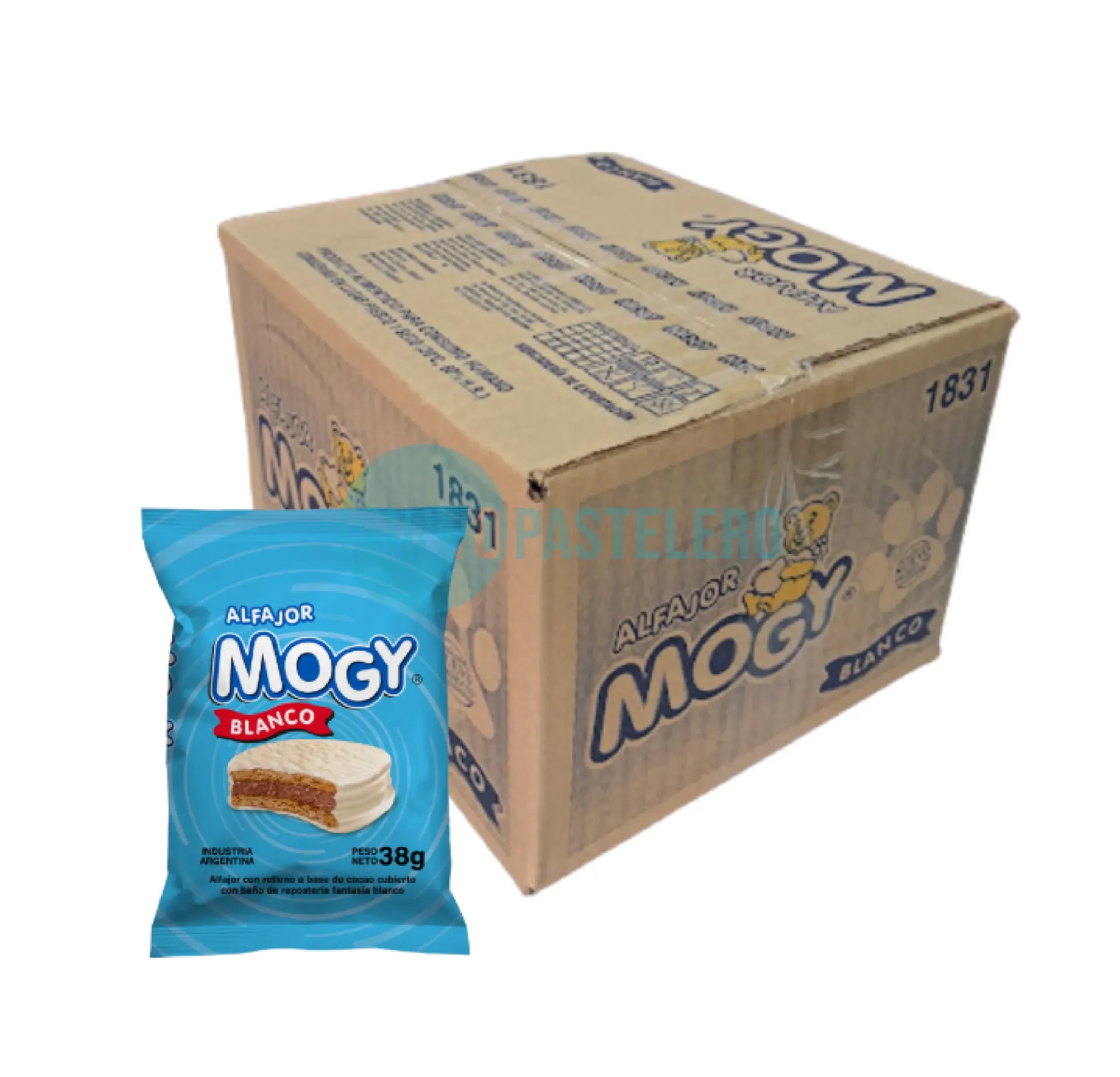 ALFAJOR MOGY CHOCOLATE BLANCO (X 30 GR.) (CAJA X 40 U.)