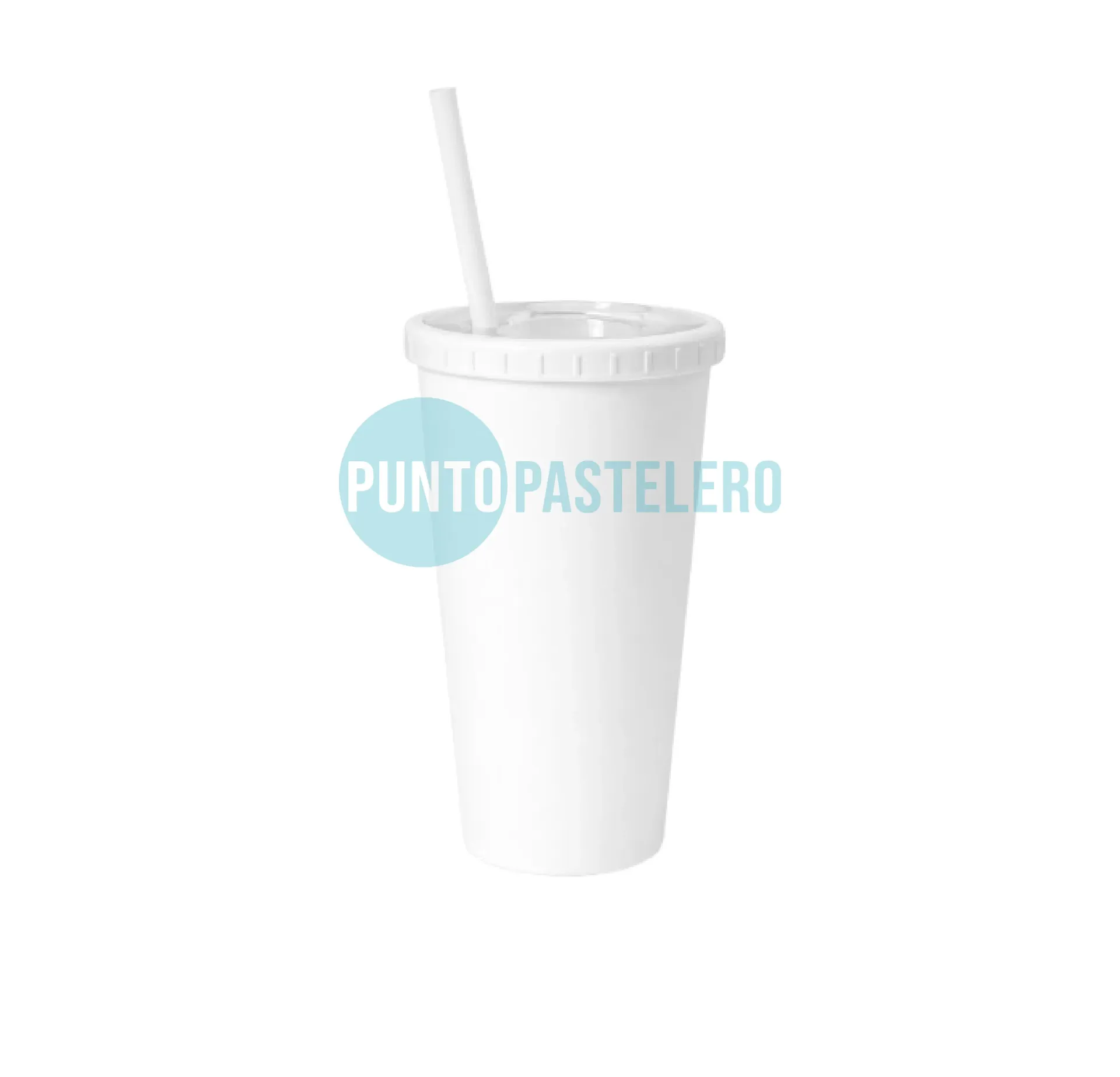 [V8XL] VASO MILKSHAKE MAR CON TAPA Y SORBETE (BLANCO)