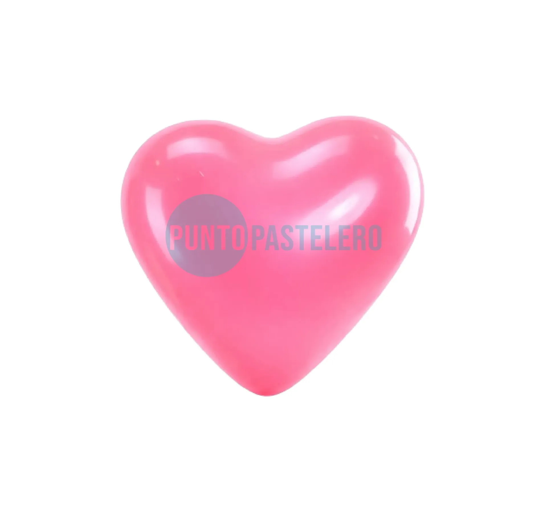 GLOBO GLOBBY CORAZON ROSA 15" (X 10 U.)