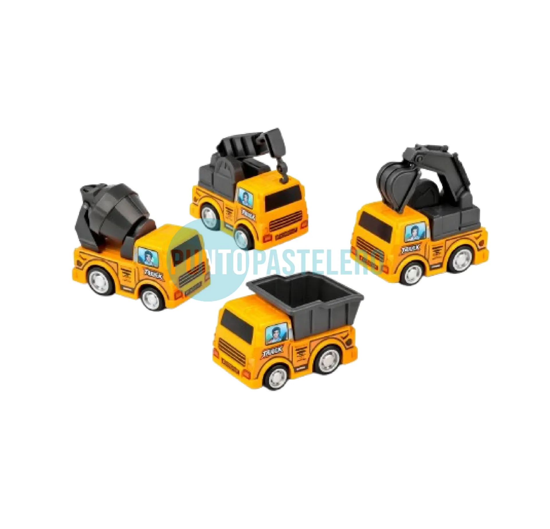 CAMIONES INGENIERIA PULL BACK (4 U.) (PARTY STORE)