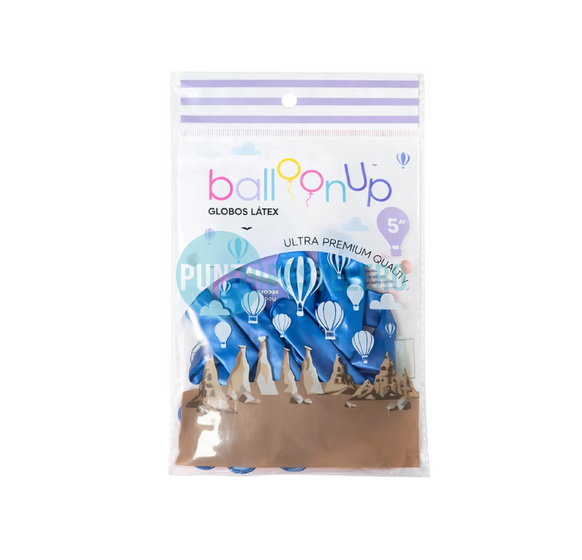 [7798377407081] PACK GLOBO CROMO AZUL 5" (X 10 U.)