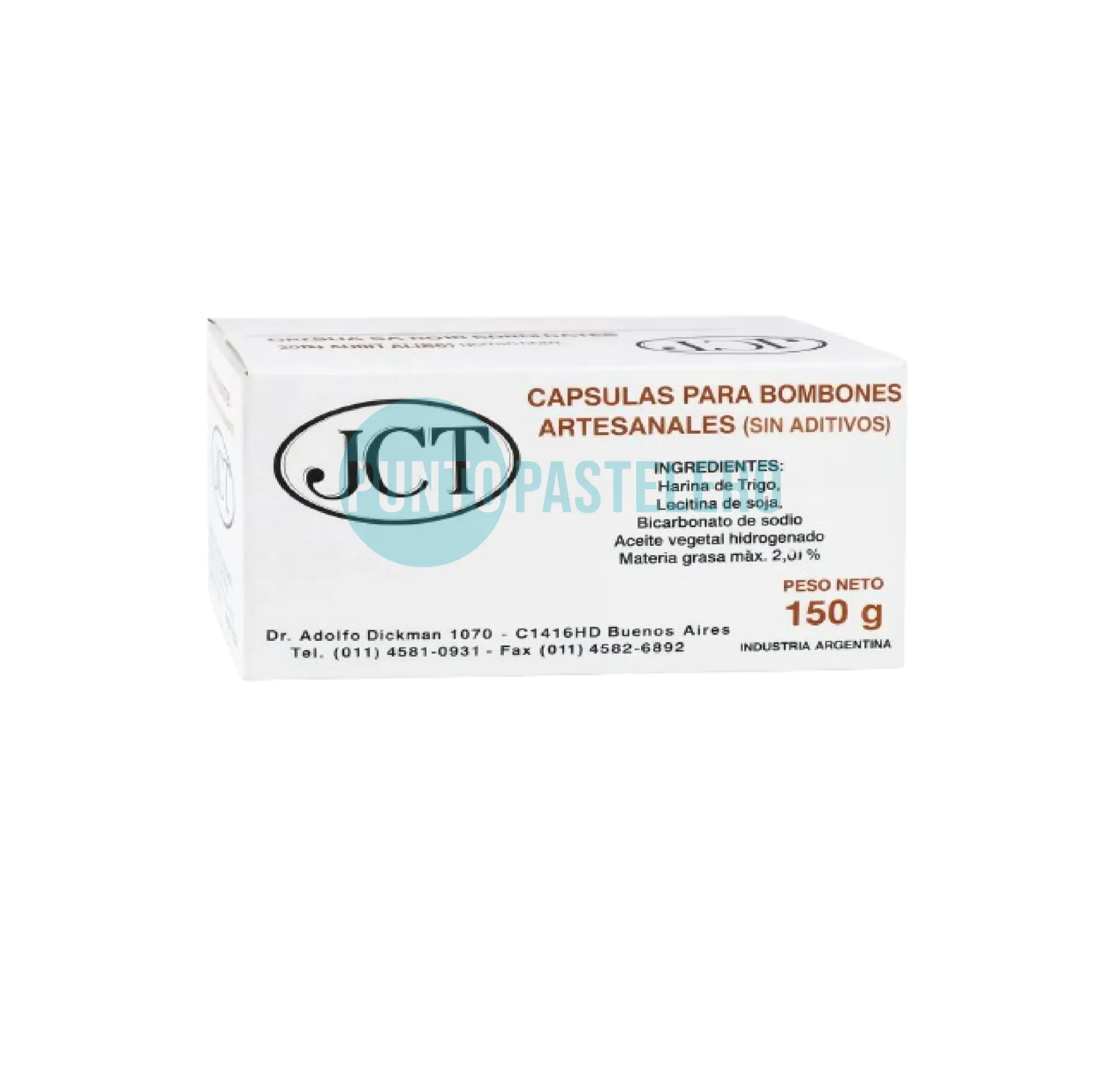 CAPSULAS PARA BOMBON REDONDA (JCT) (X 150 GR.)