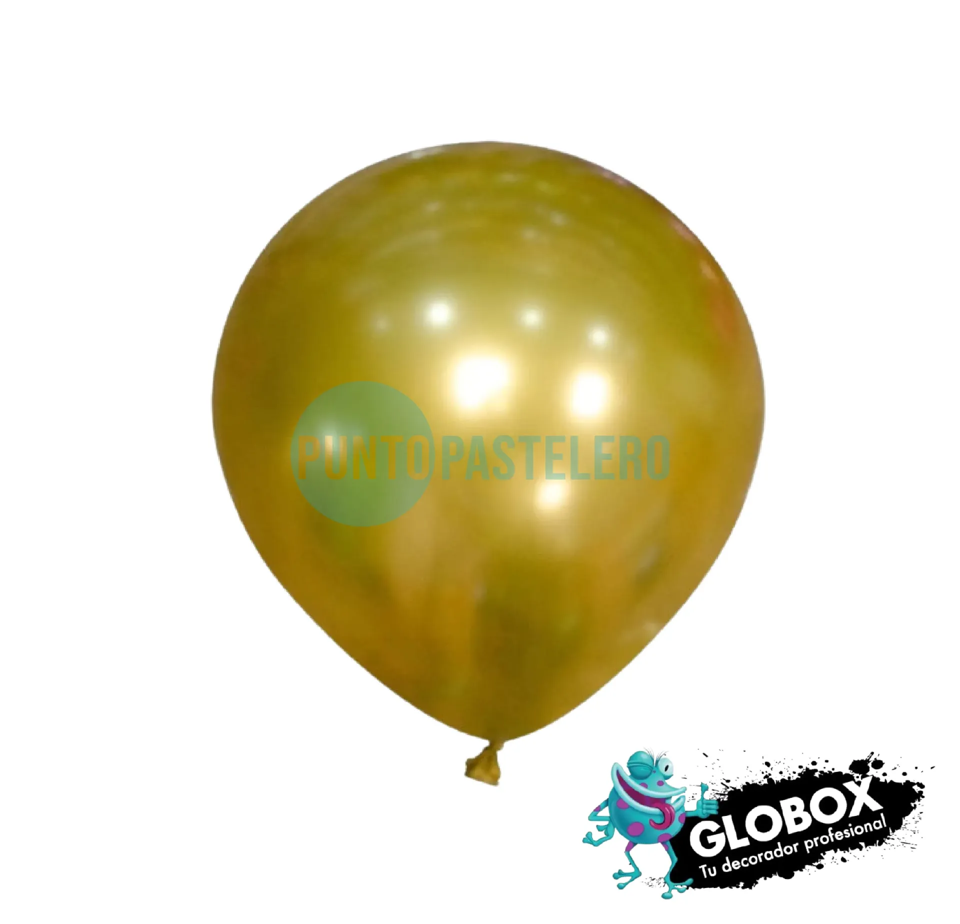 GLOBO GLOBOX CROMO 22" DORADO (X 5 U.)