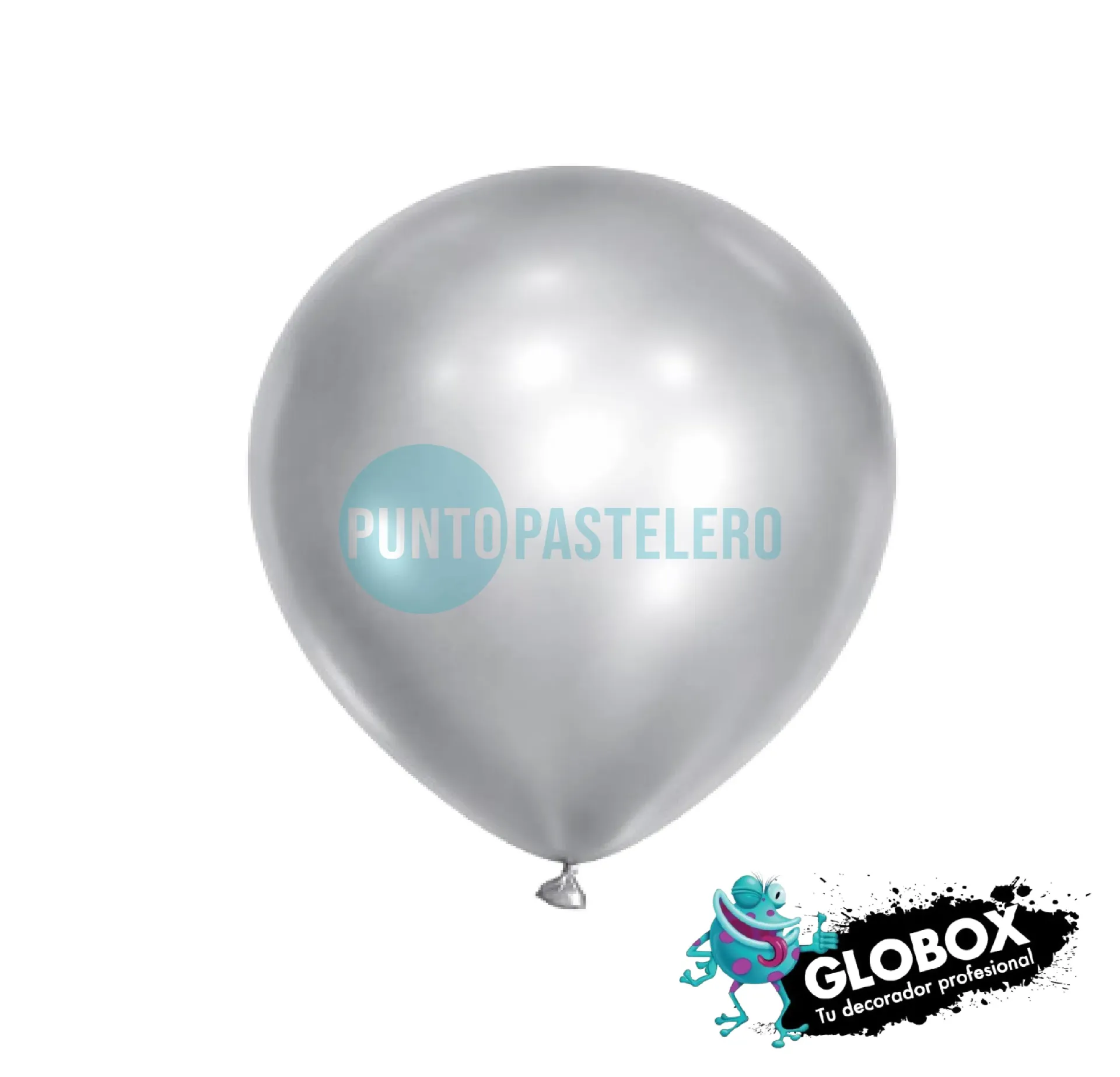 GLOBO GLOBOX CROMO 22" PLATA (X 5 U.)