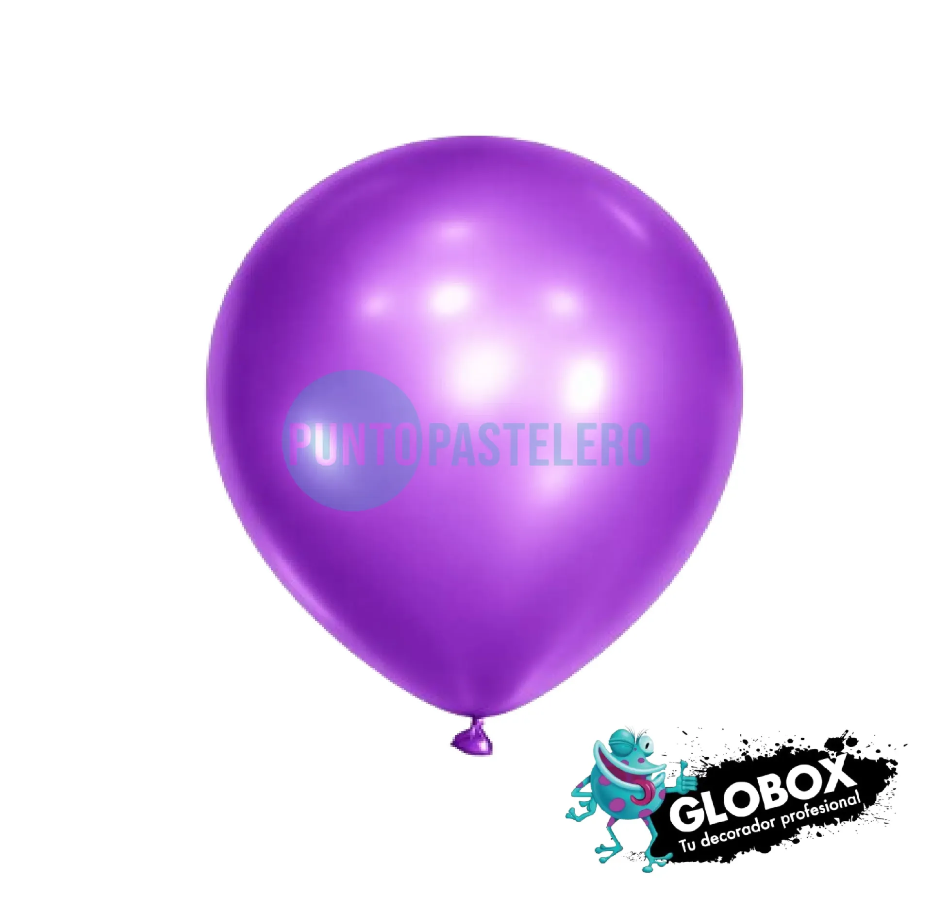 GLOBO GLOBOX CROMO 22" PURPURA (X 5 U.)