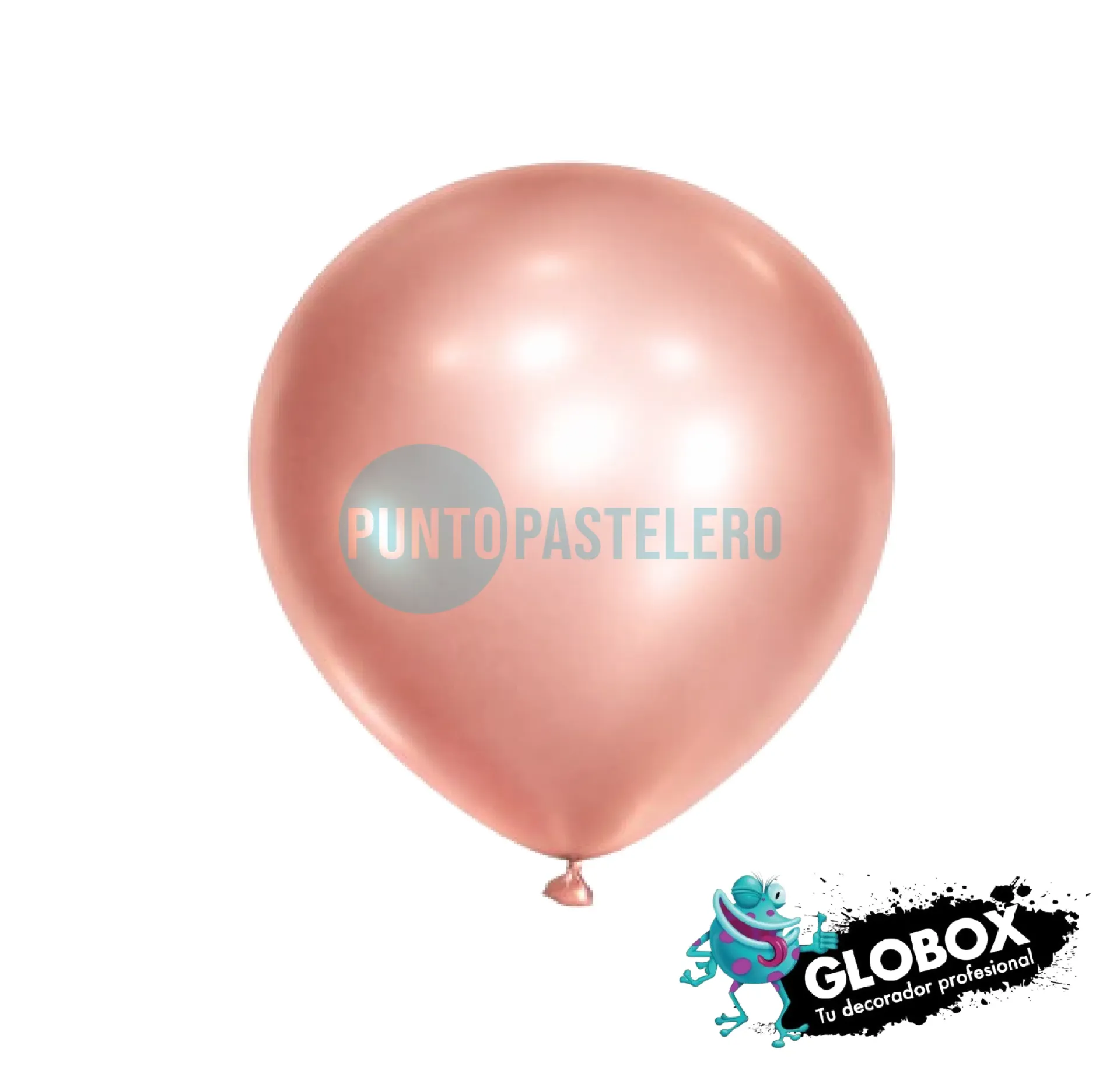 GLOBO GLOBOX CROMO 22" ROSA GOLD (X 5 U.)