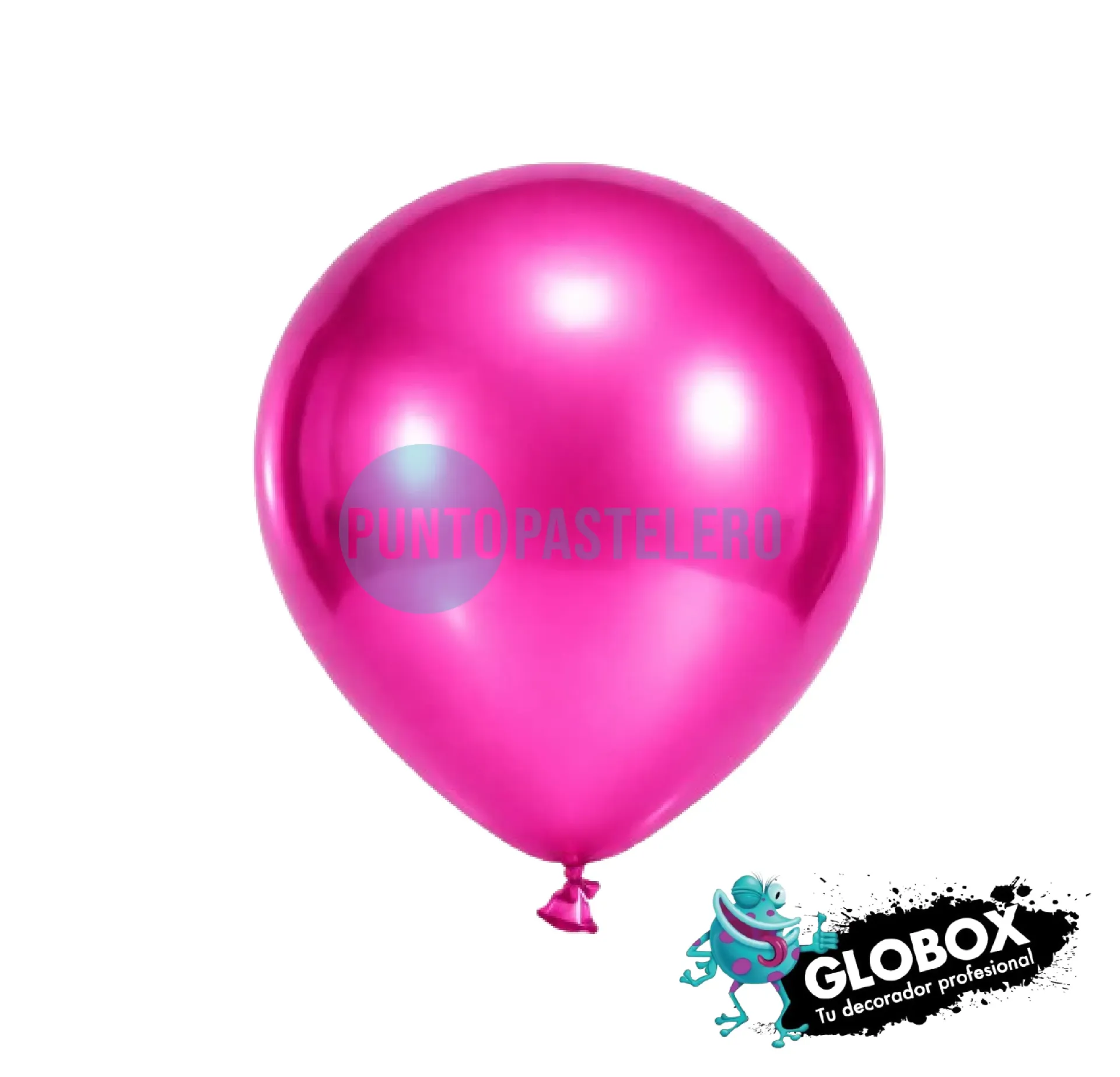 GLOBO GLOBOX CROMO 22" FUCSIA (X 5 U.)