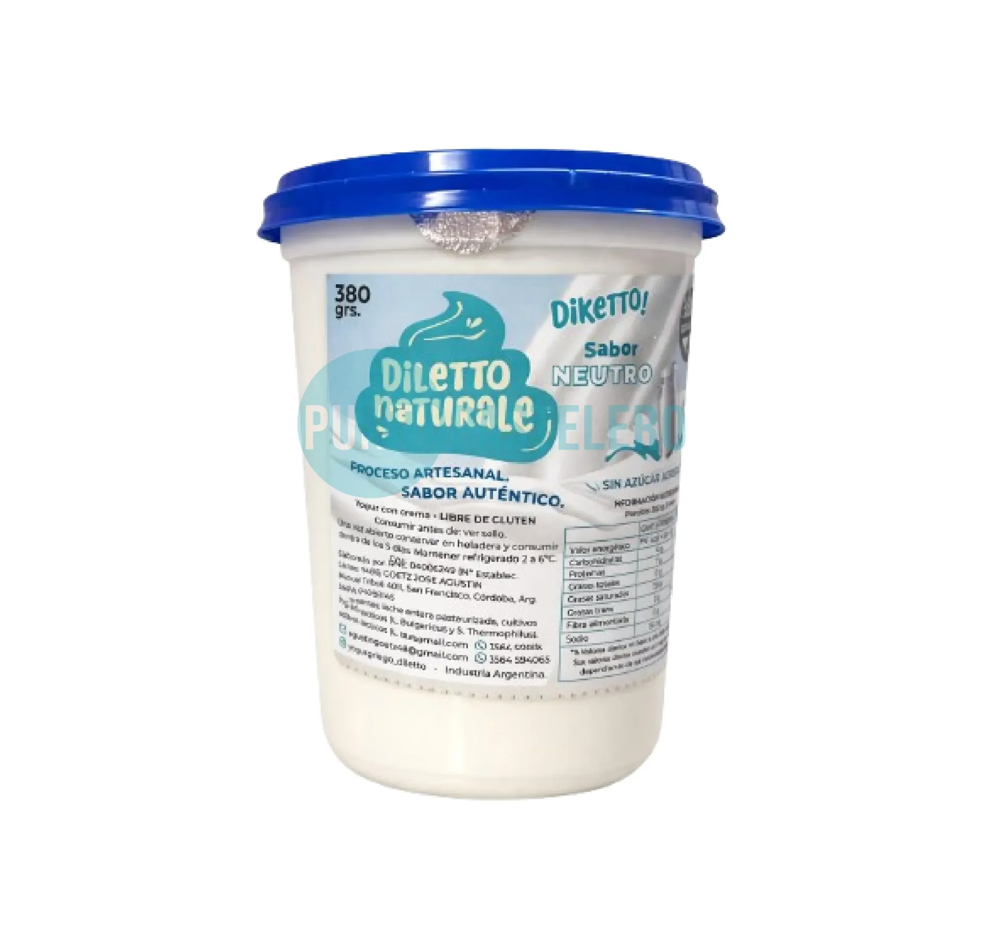 [5073] YOGURT NATURAL DILETTO (X 380 GR.) (SIN TACC)