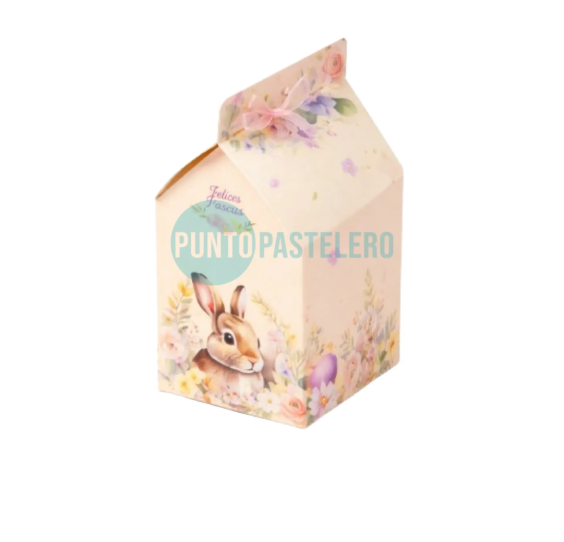 CAJA CASITA CONEJITOS (7X7X8 CM)