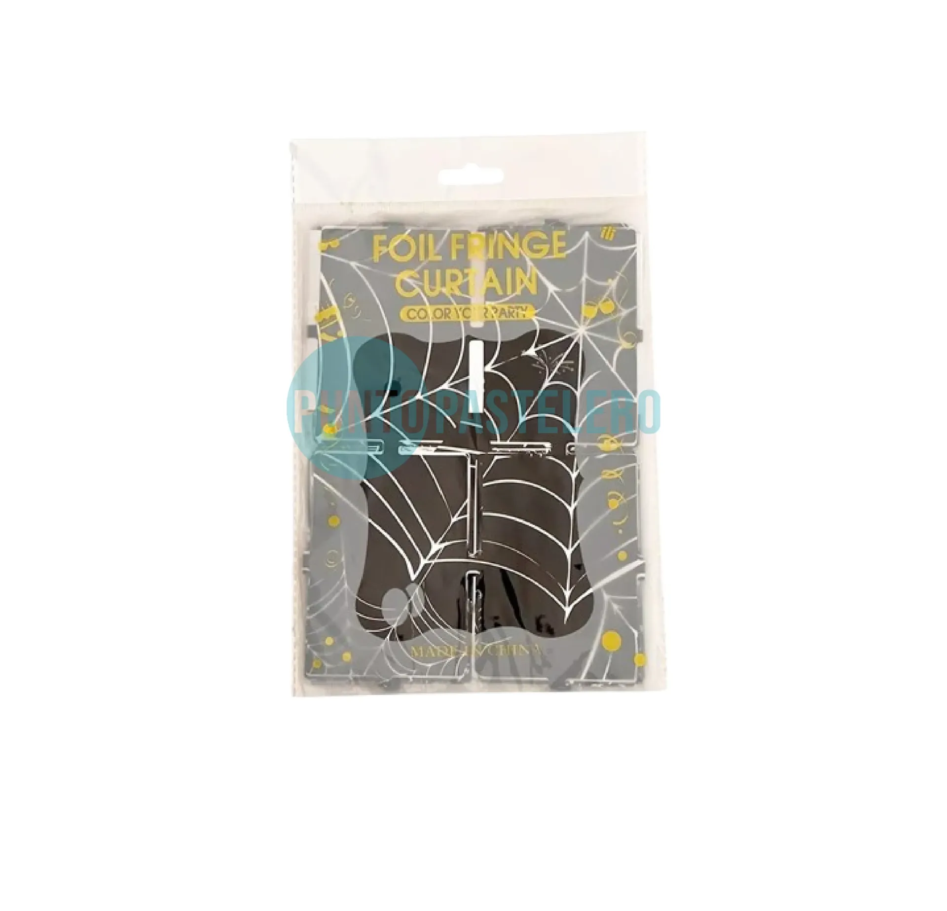 CORTINA METALIZADA BRICK WALL TELA DE ARAÑA (1X2 MT.)