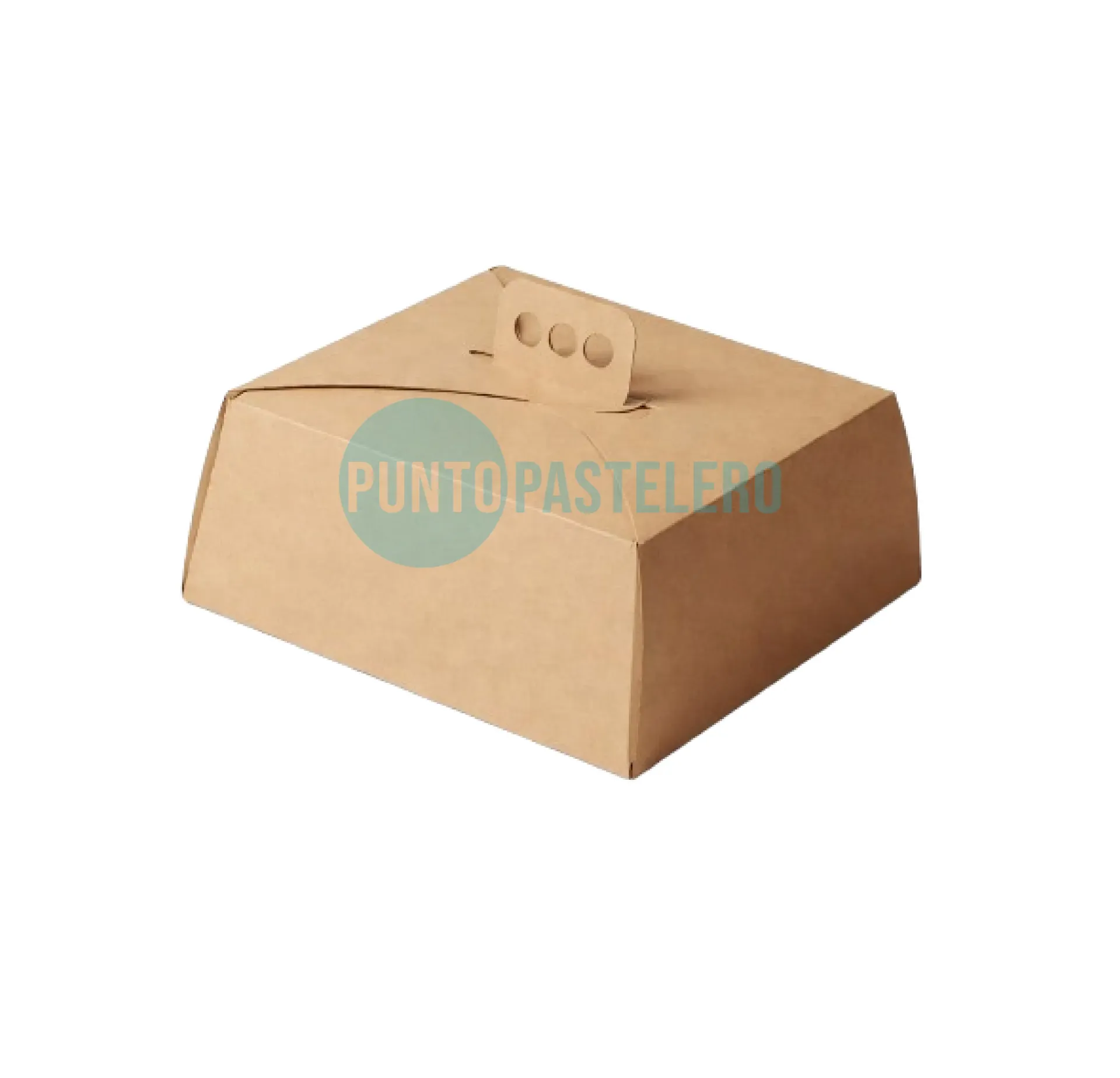 [CAJ329] CAJA PARA TORTA MALETIN KRAFT (30X30X15 CM) [113]