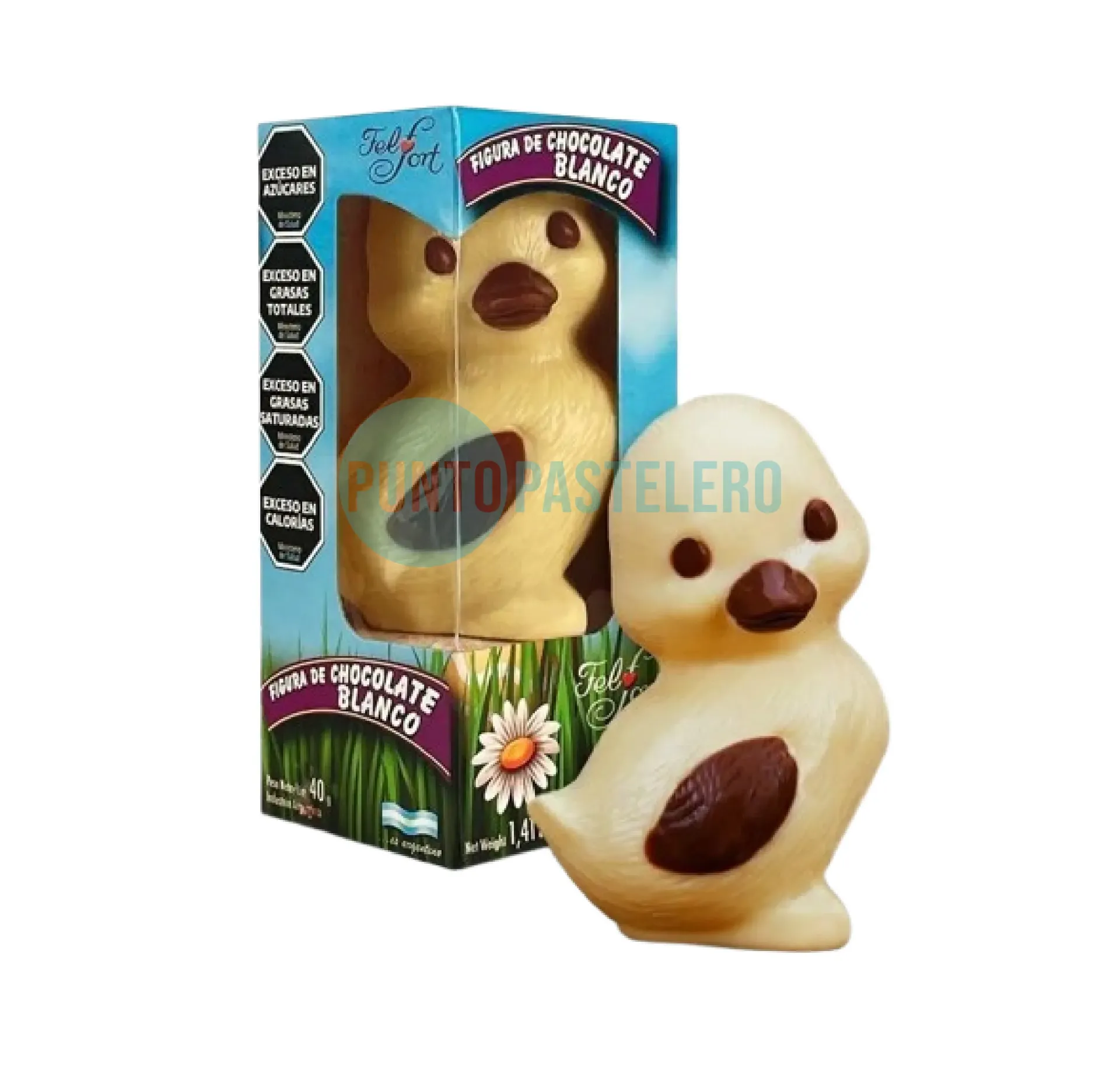 FELFORT FIGURA CHOCOLATE PASCUAS PATITO BLANCO (X 38 GR.)