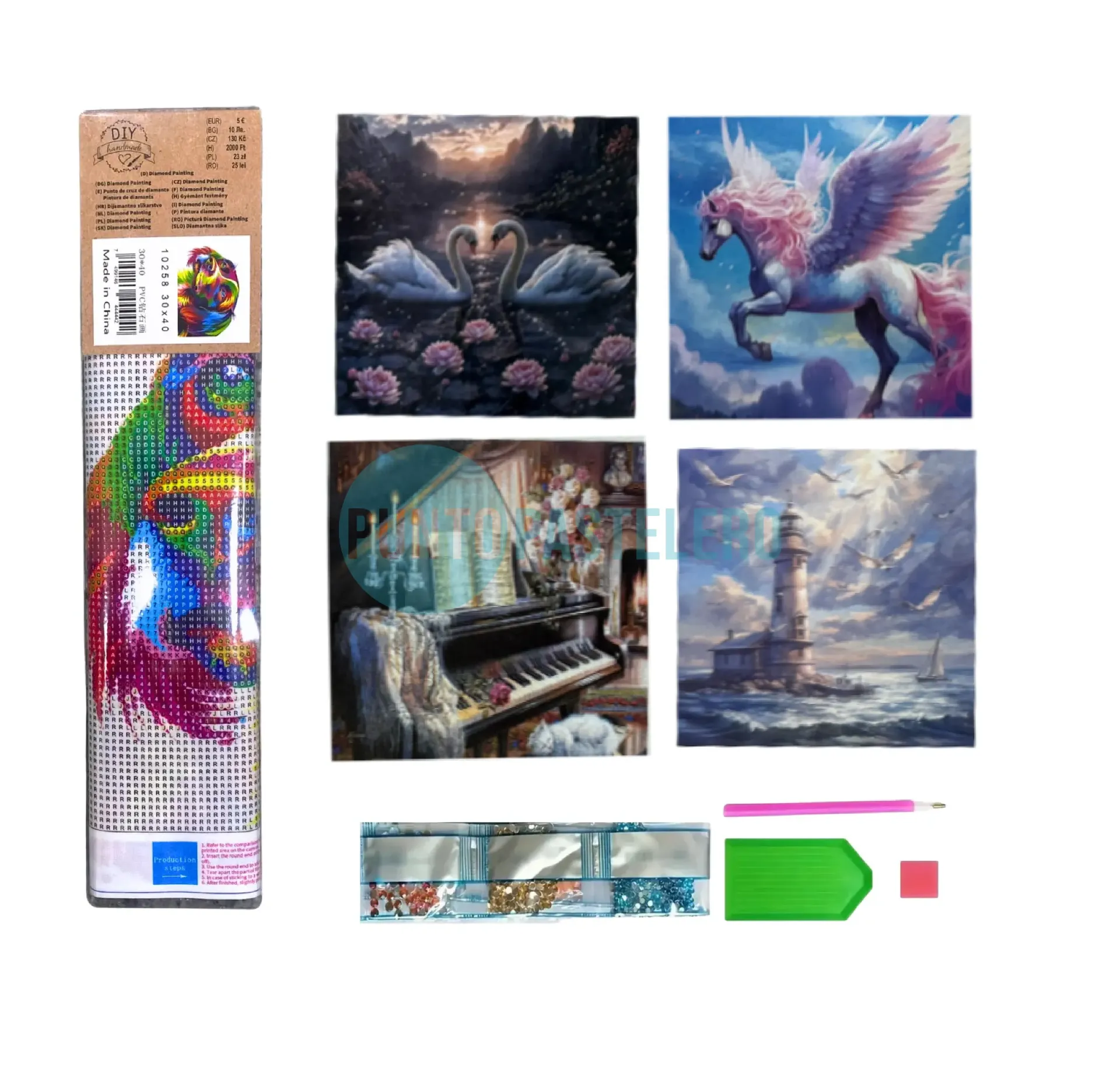 KIT PINTURA DIAMANTE (MODELOS SURTIDOS) (20X20 CM) (12208)