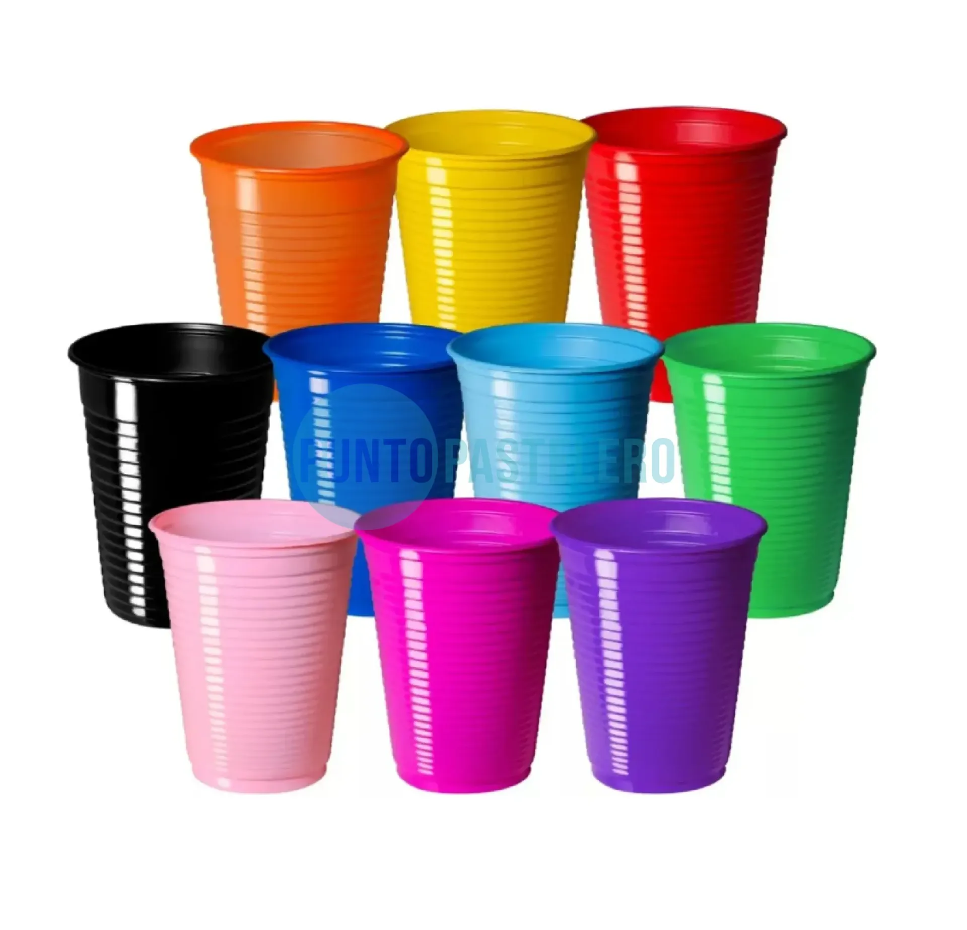 VASO DESCARTABLE MULTICOLOR (180 CC) (X 10 U.)