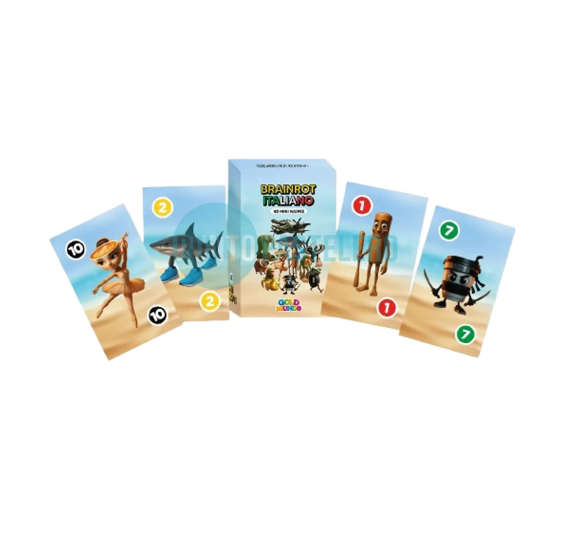 NAIPES MINI BRAIN ROT GOLD MUNDO (X 6 U.)