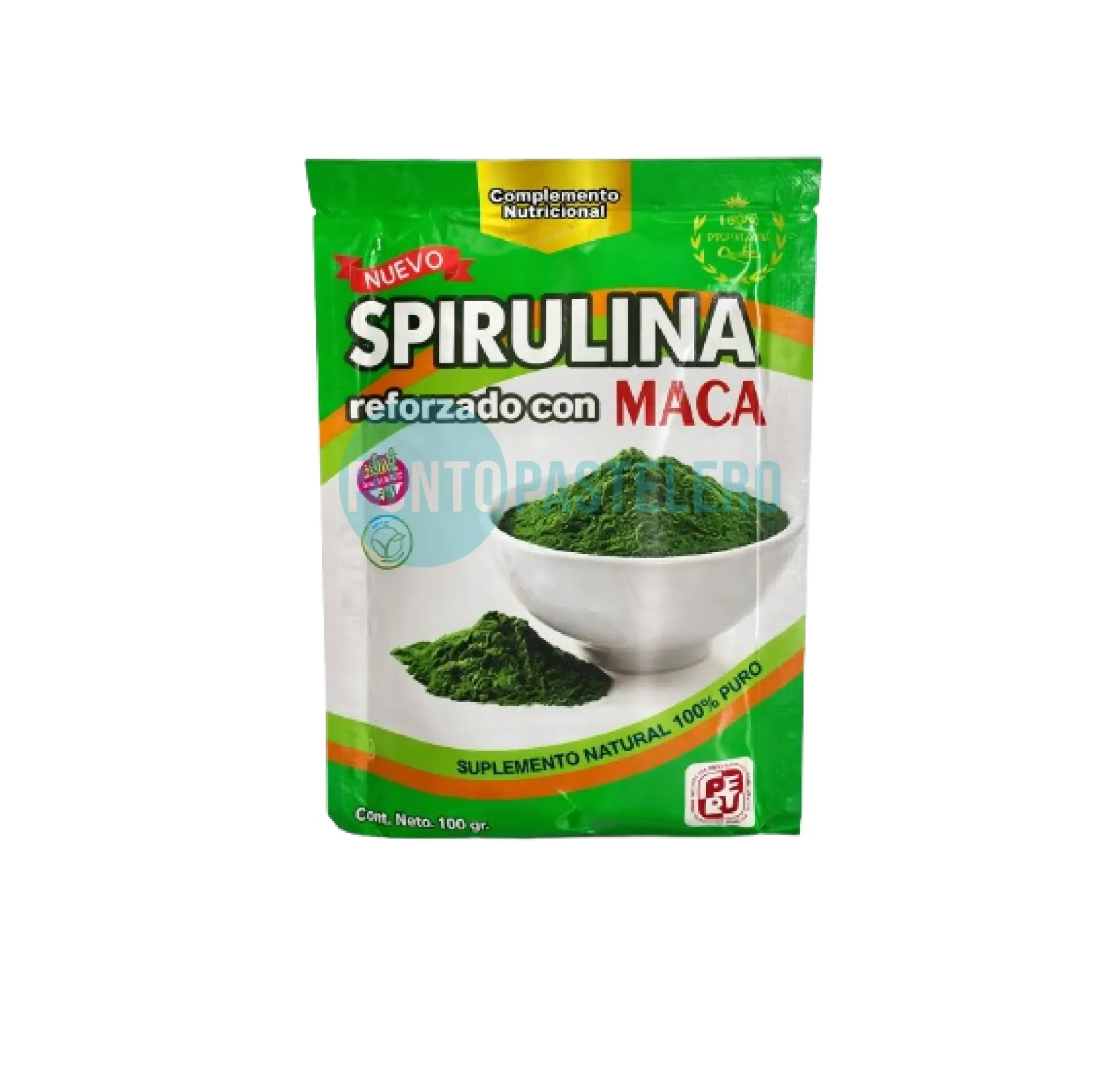 SPIRULINA REFORZADA CON MACA (X 100 GR.)