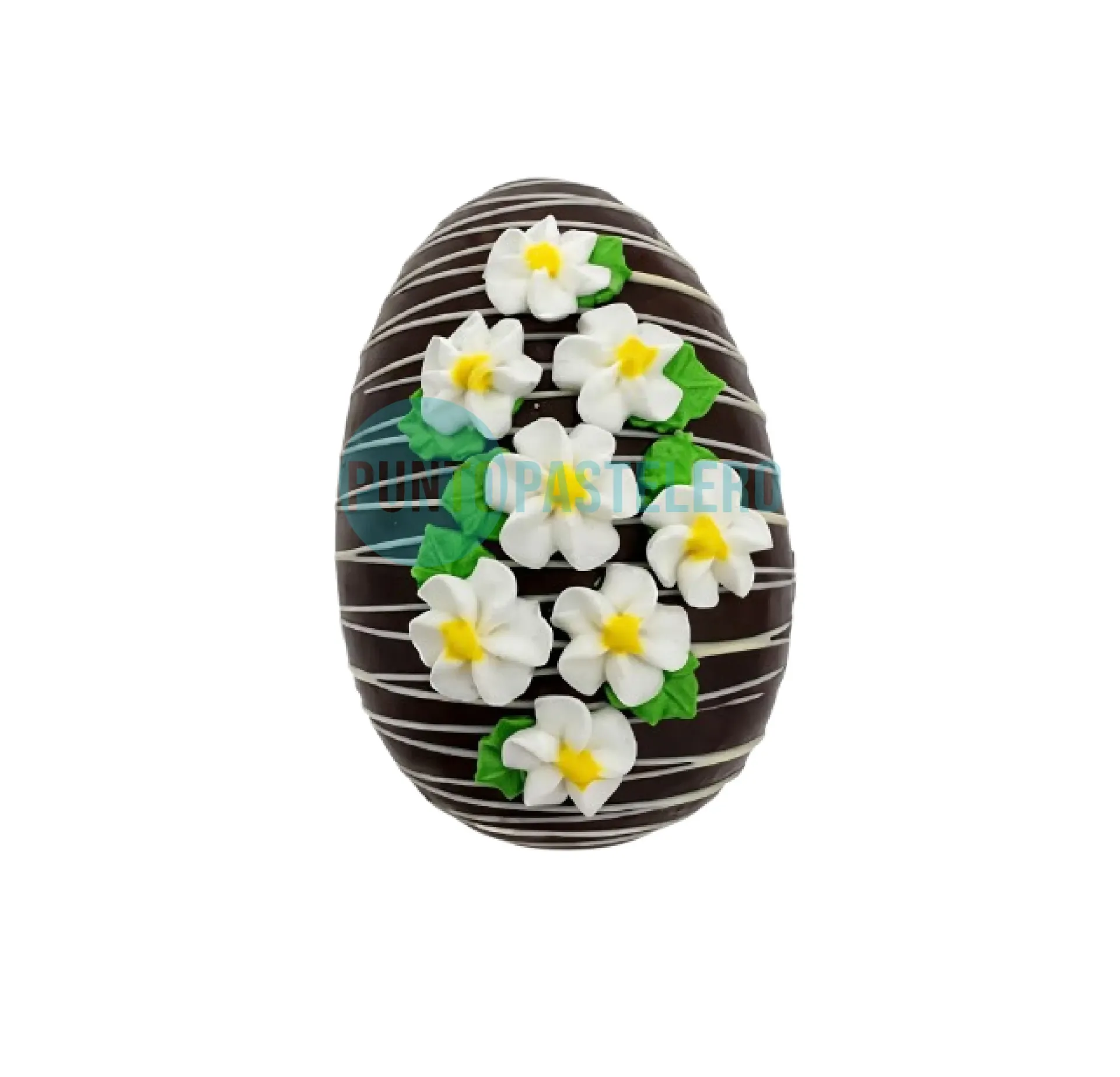 FLOR DE AZUCAR DURAZNO MEDIANA CON HOJA Nº0 BLANCO (X 50 U.)