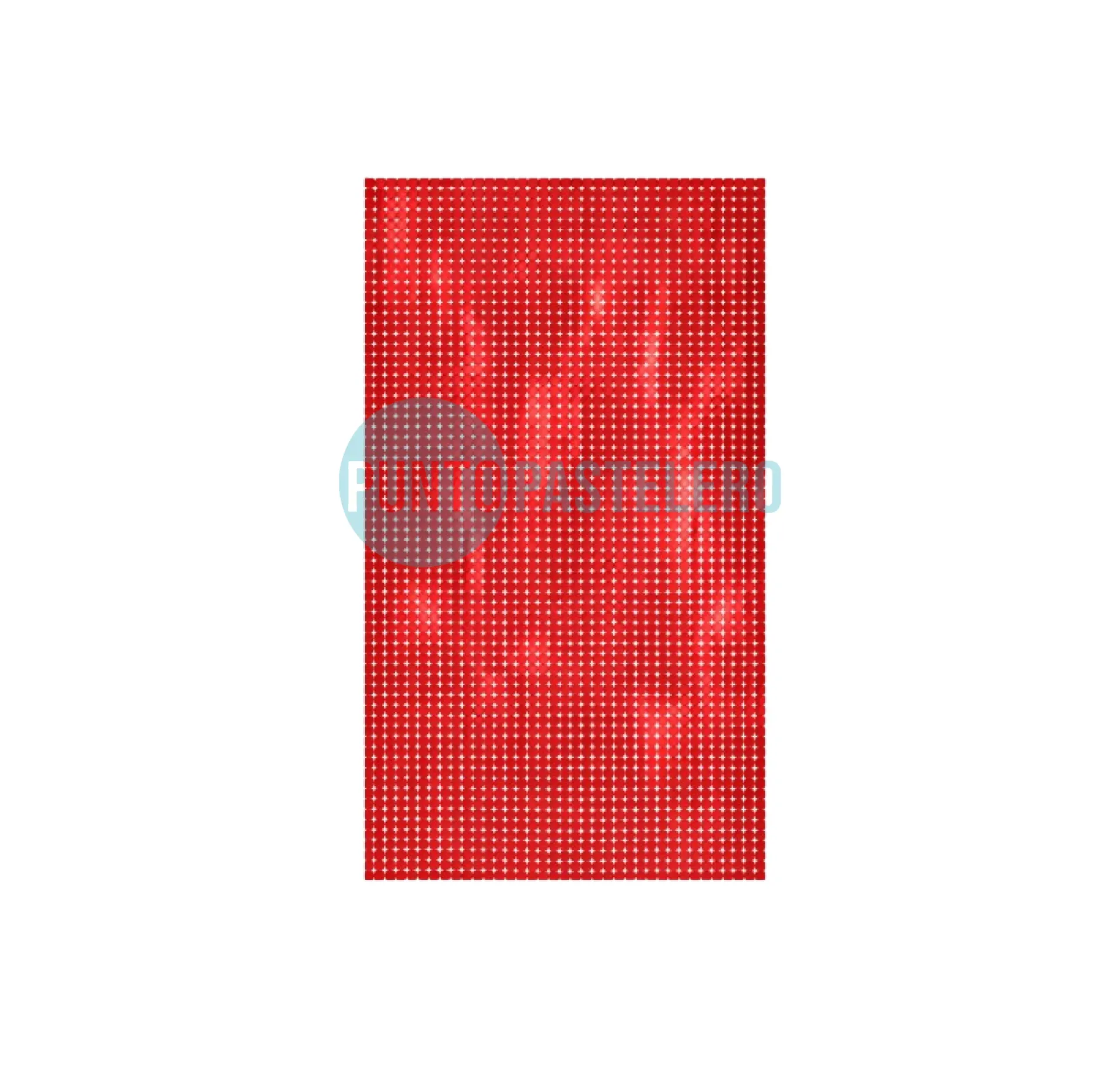 CORTINA METALIZADA BRICK WALL ROJO GRANDE (1 X 2 MT.)