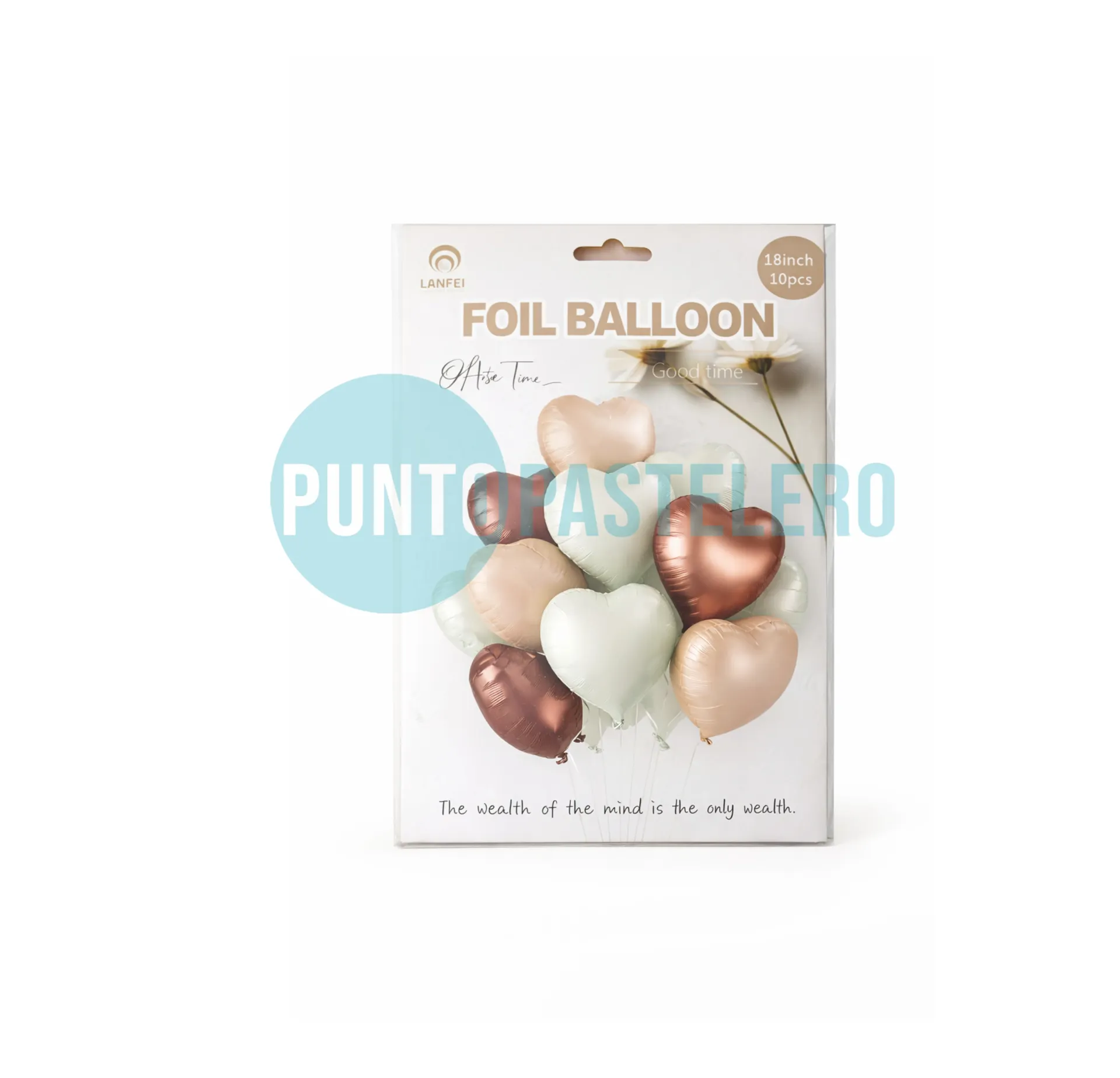 SET DE GLOBOS CORAZONES PREMIUM (10 PZ)