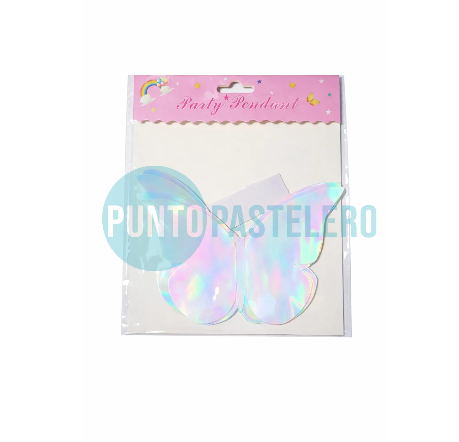 [CL989I] MARIPOSAS IRIS IRIDISCENTE BLANCO (12 U.)